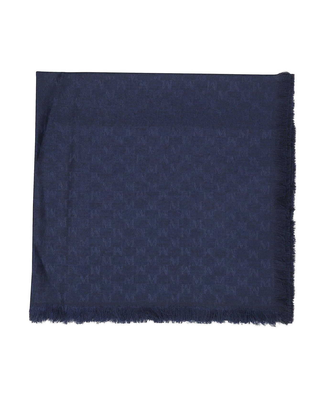 Max Mara Umes Fringed Edge Scarf - Blu