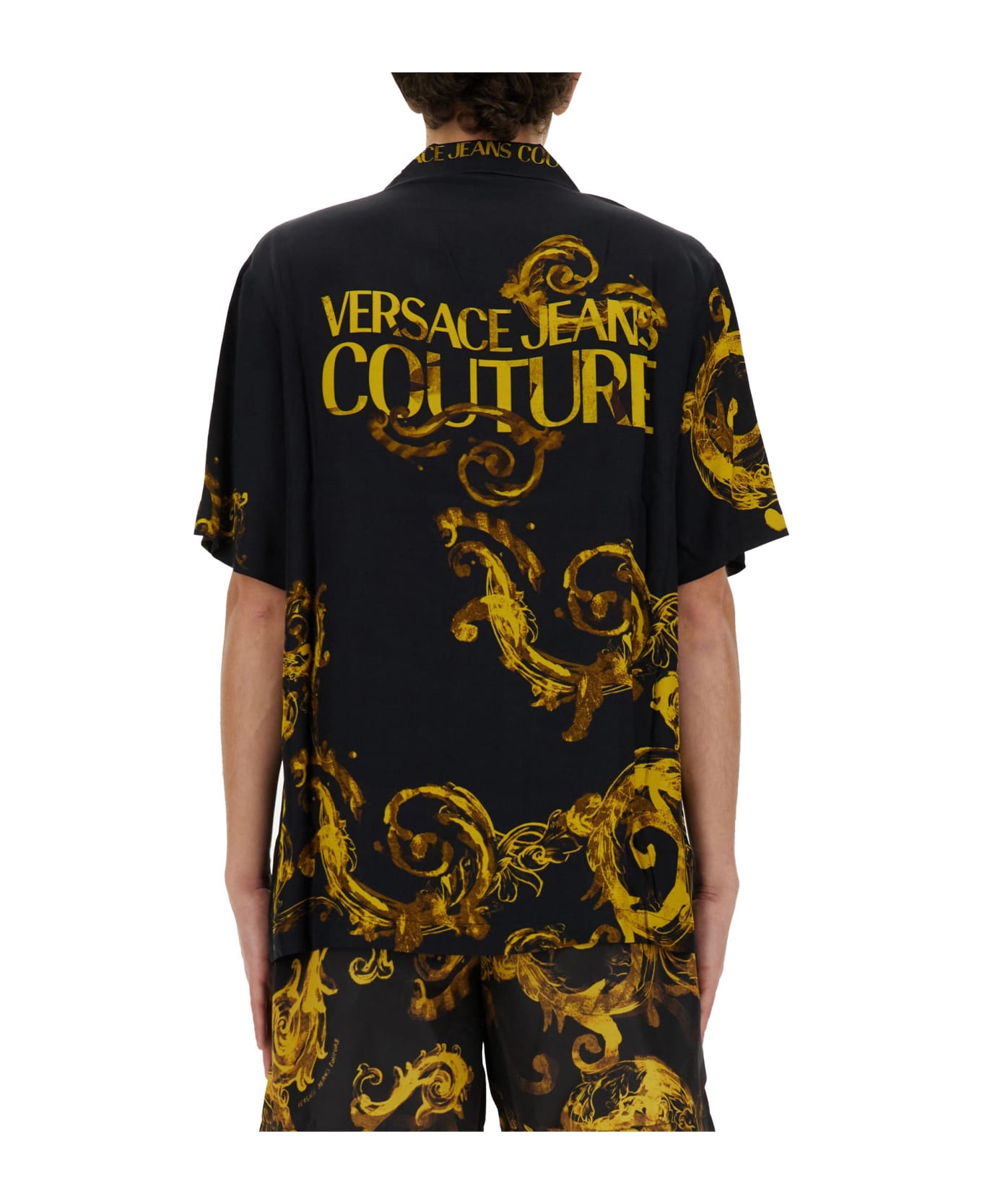 Versace Jeans Couture Watercolour Couture Shirt - BLACK/GOLD