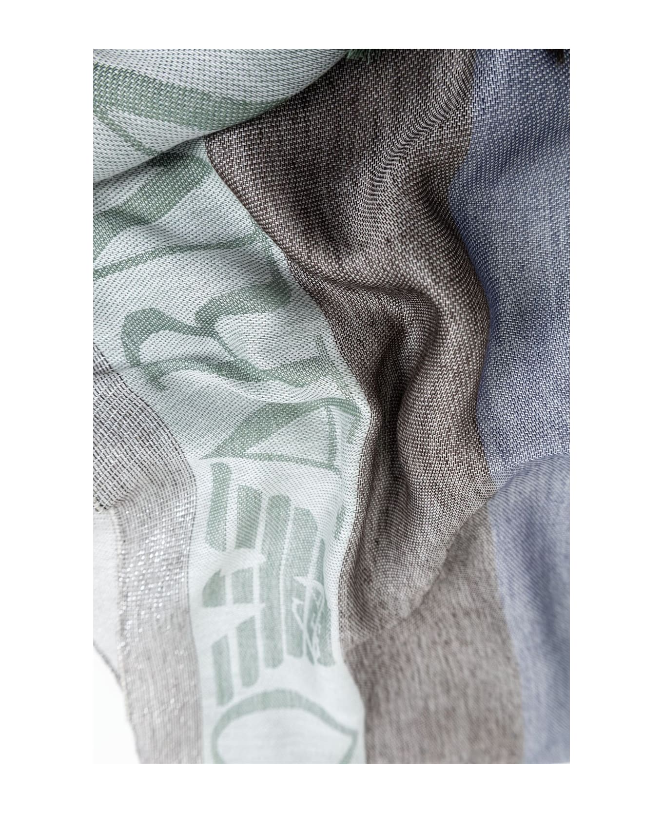 Emporio Armani Scarf With Logo - Green