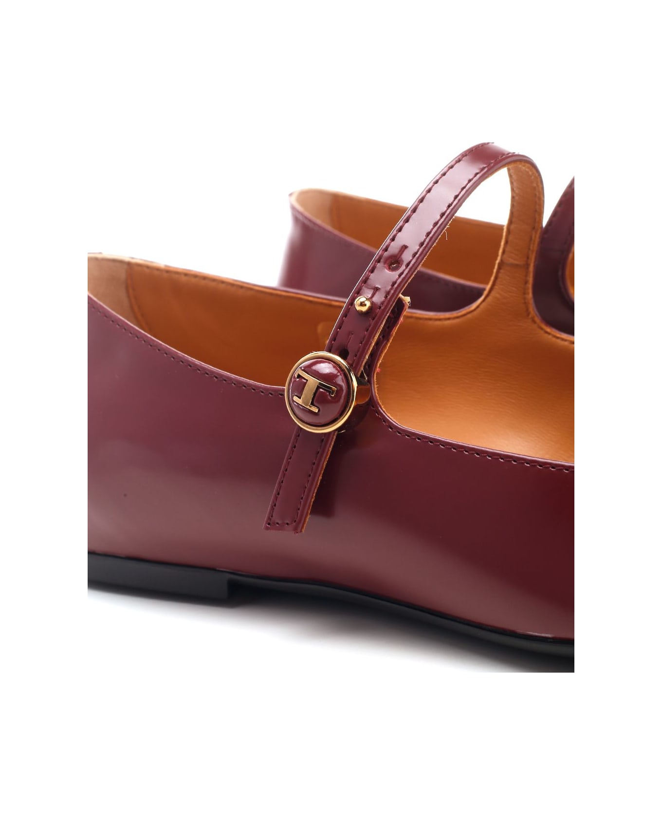 Tod's Calfskin Ballet Flats - Bordeaux