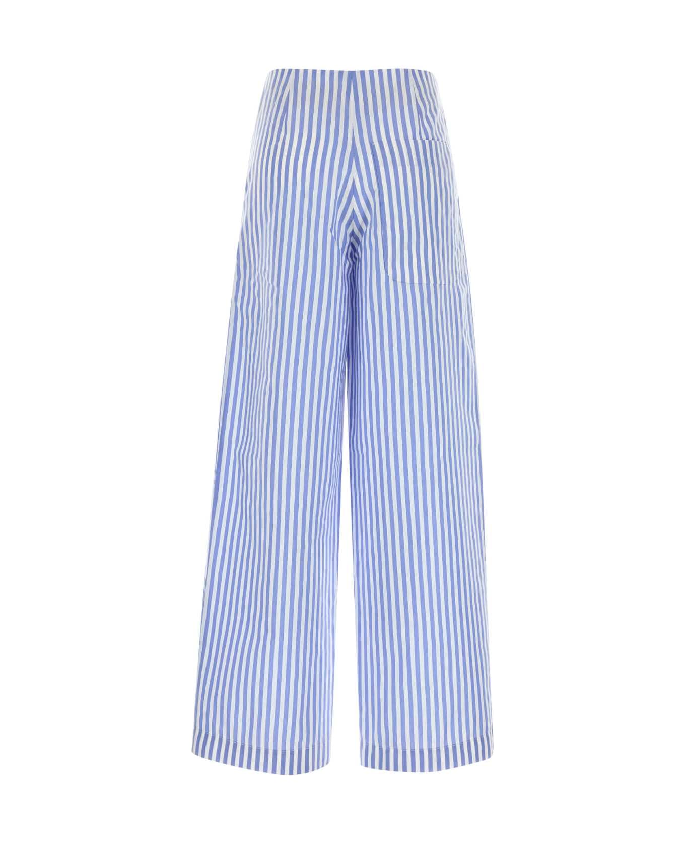 Philosophy di Lorenzo Serafini Embroidered Poplin Pant - FANTASIABLU