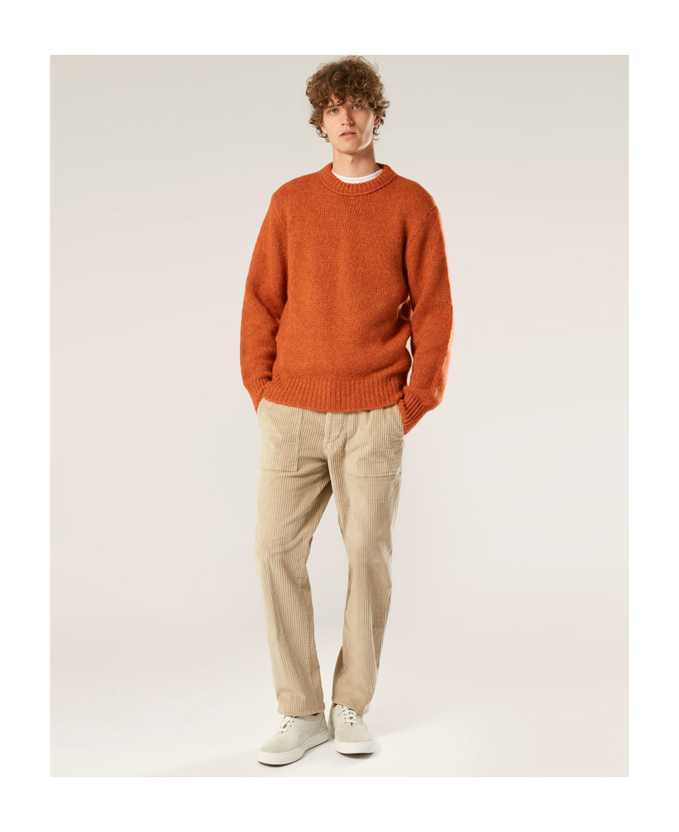 doppiaa Aappio Orange Wool And Alpaca Sweater ニットウェア