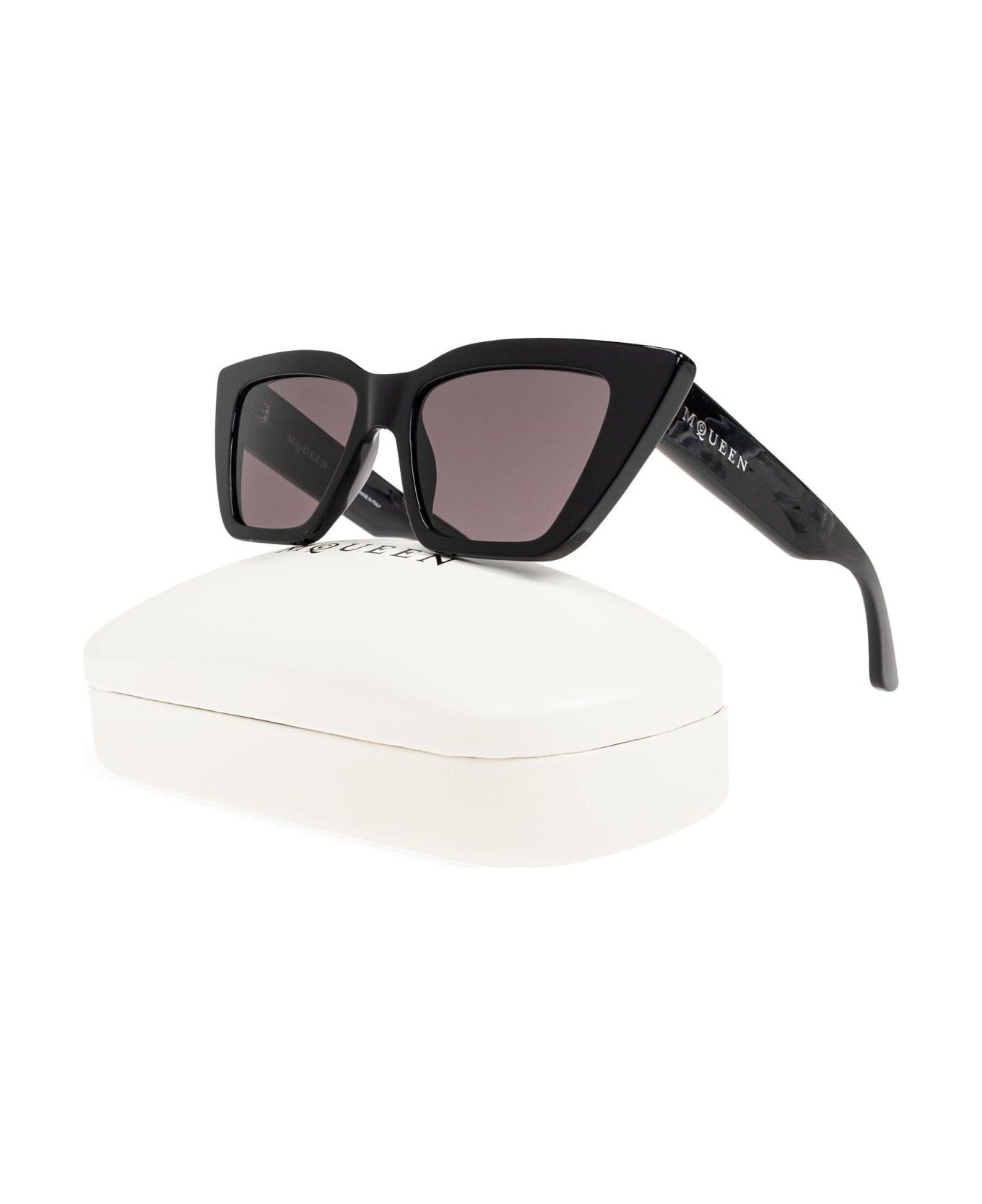 Alexander McQueen Sunglasses - BLACK-BLACK-SMOKEV