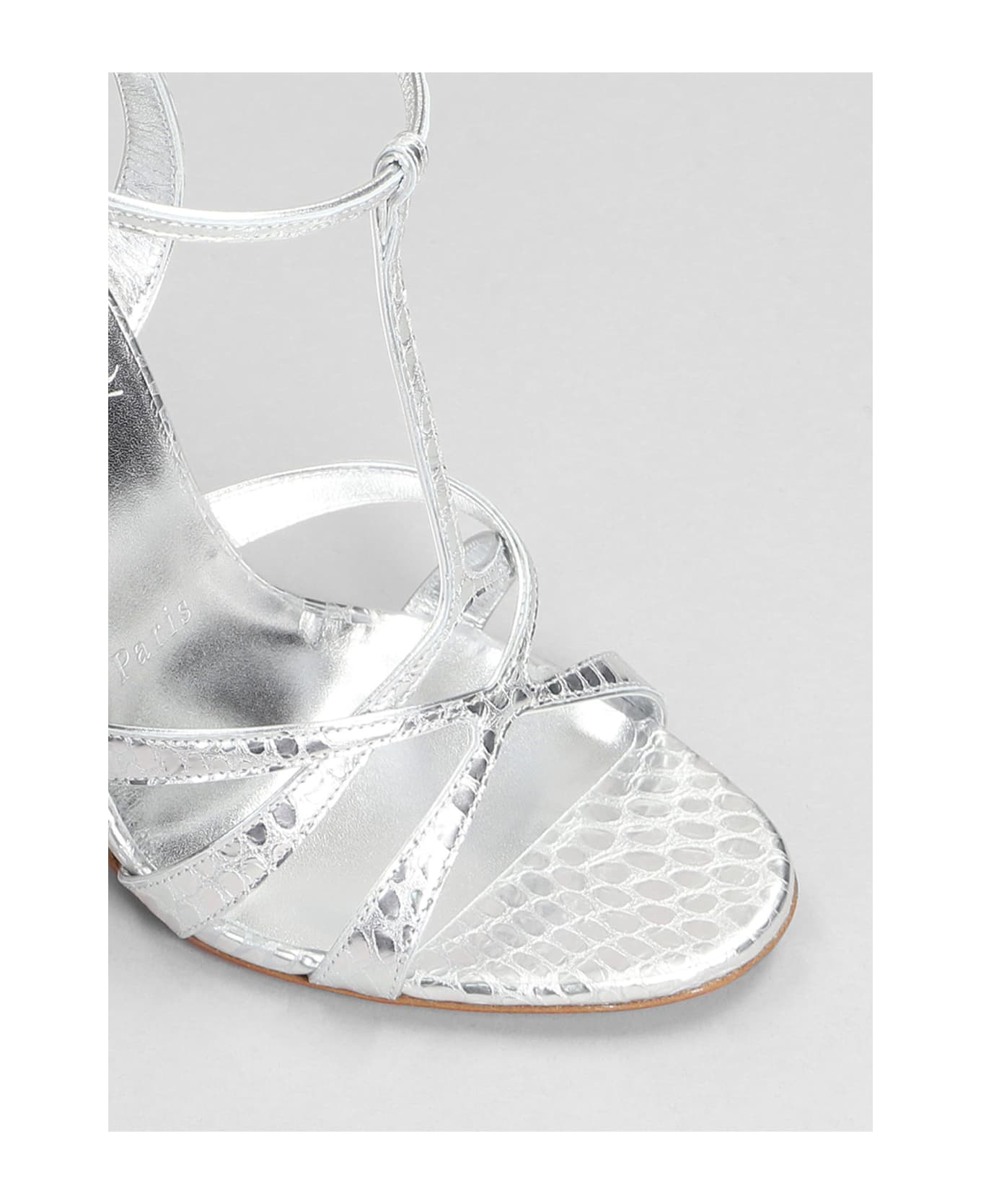 Christian Louboutin Tangueva 100 Sandals In Silver Leather - silver