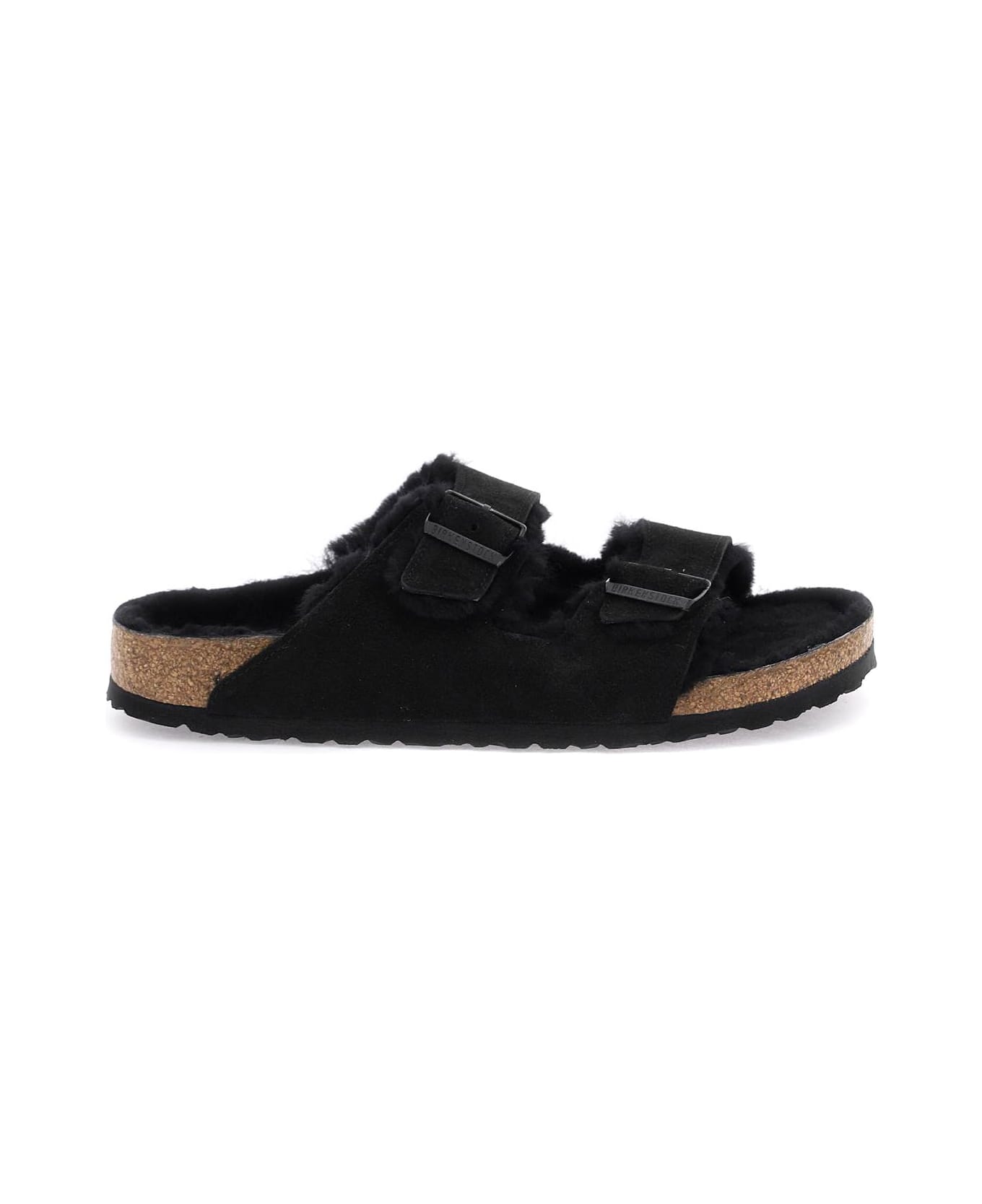 Birkenstock 'arizona' Shearling Mules - Black