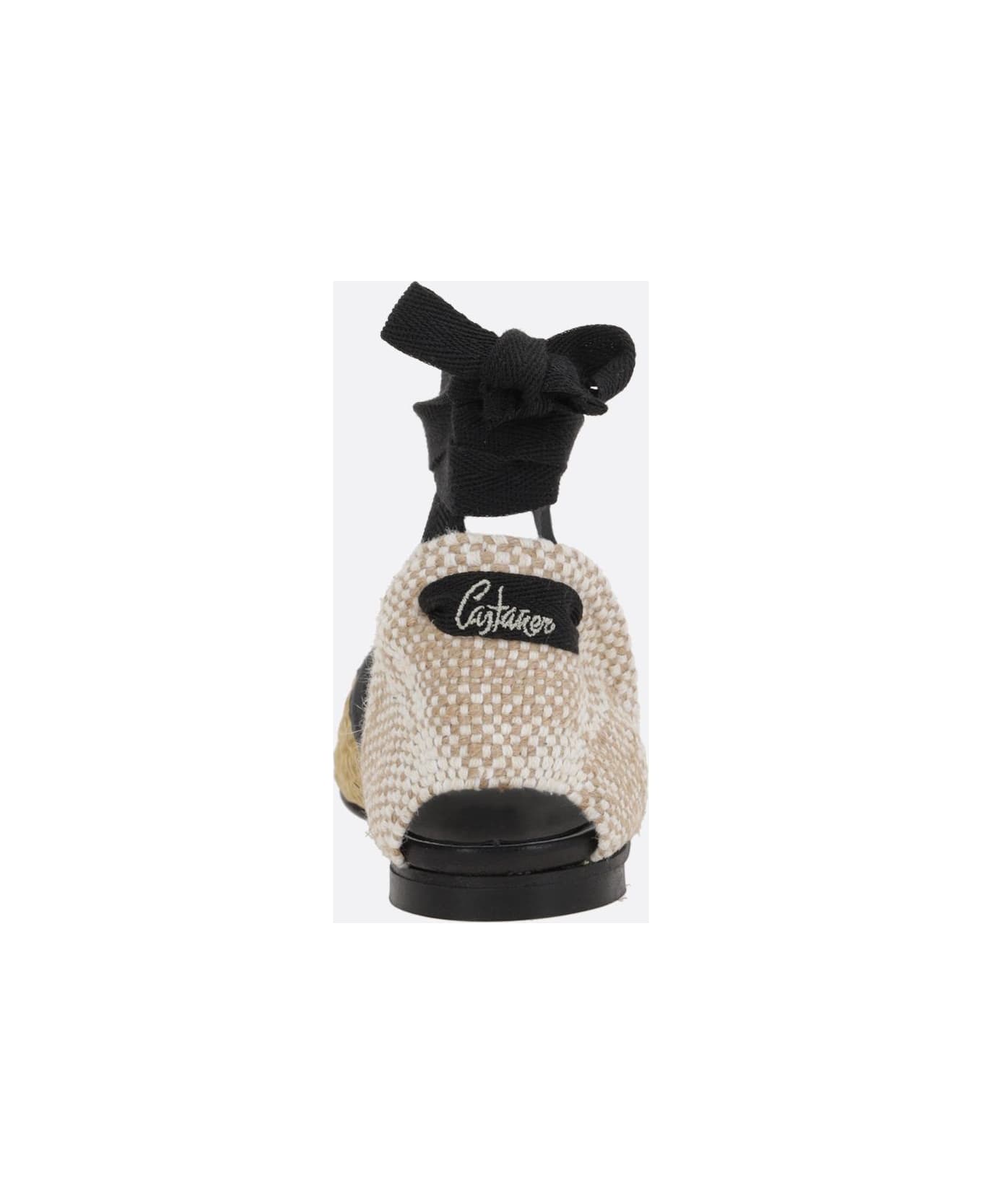 Castañer Gasby/104 Ballerinas In Raffia And Juta - Negro