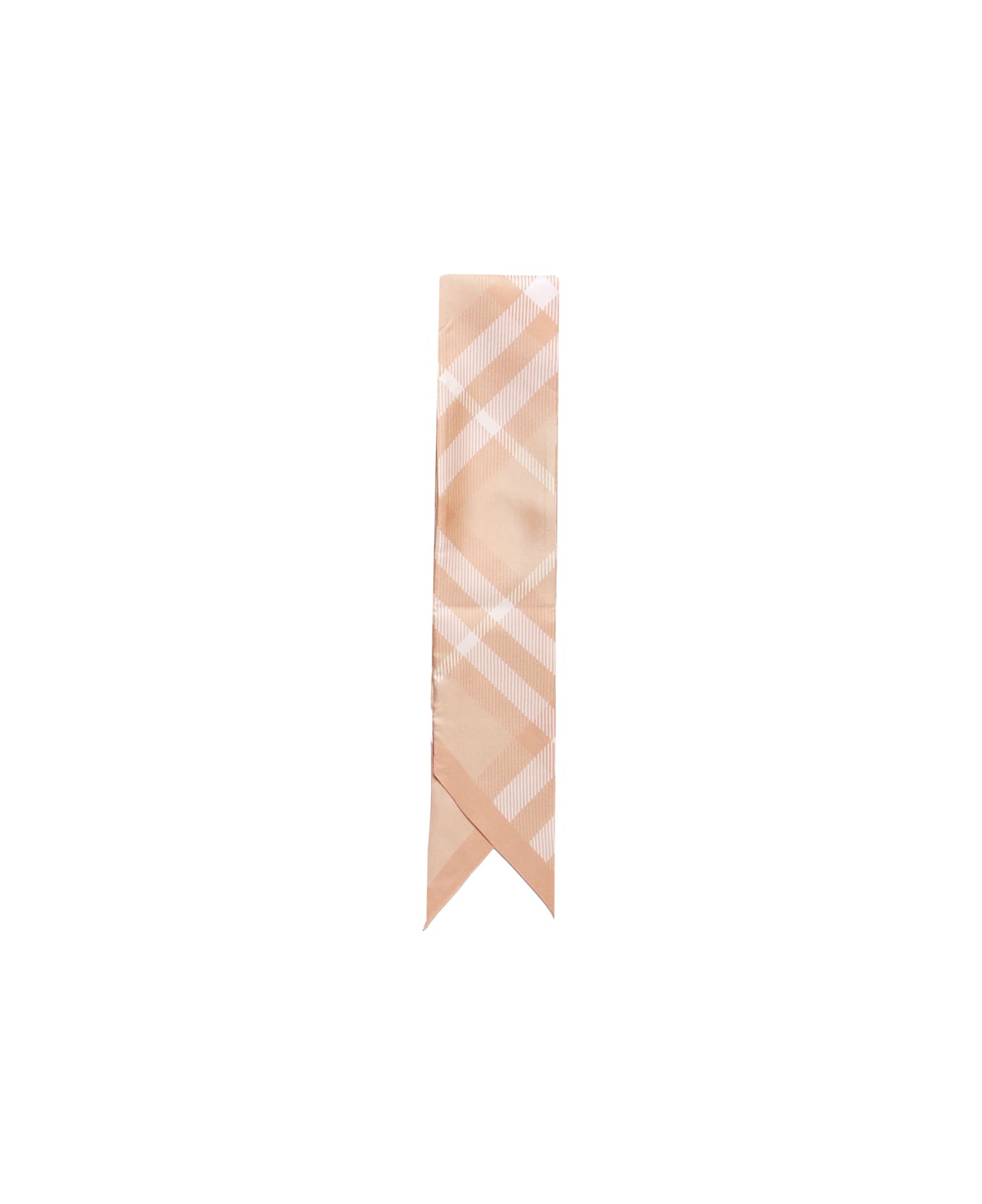 Burberry Check Thin Scarf - Peach