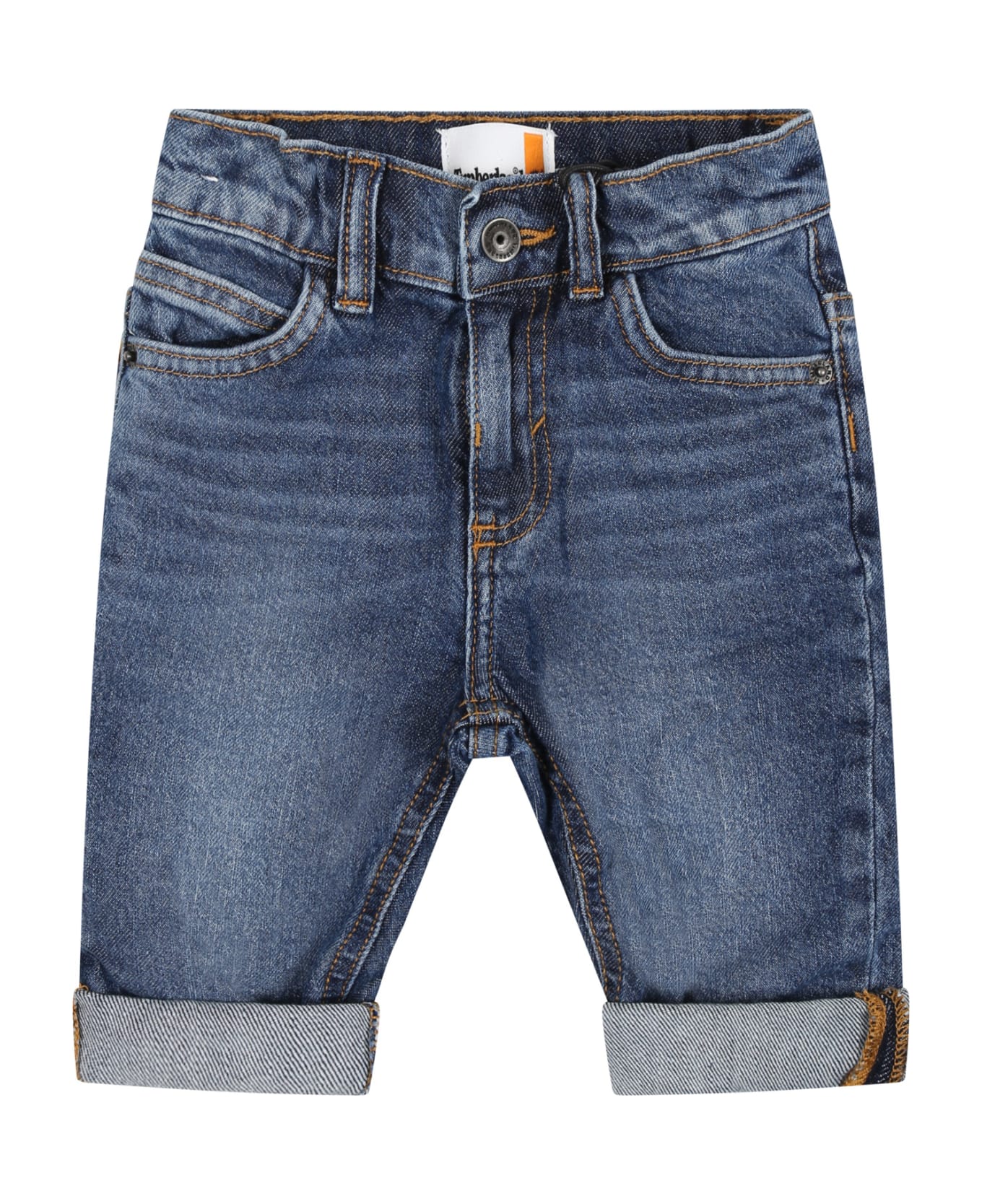 Timberland Denim Jeans For Baby Boy With Logo - Denim