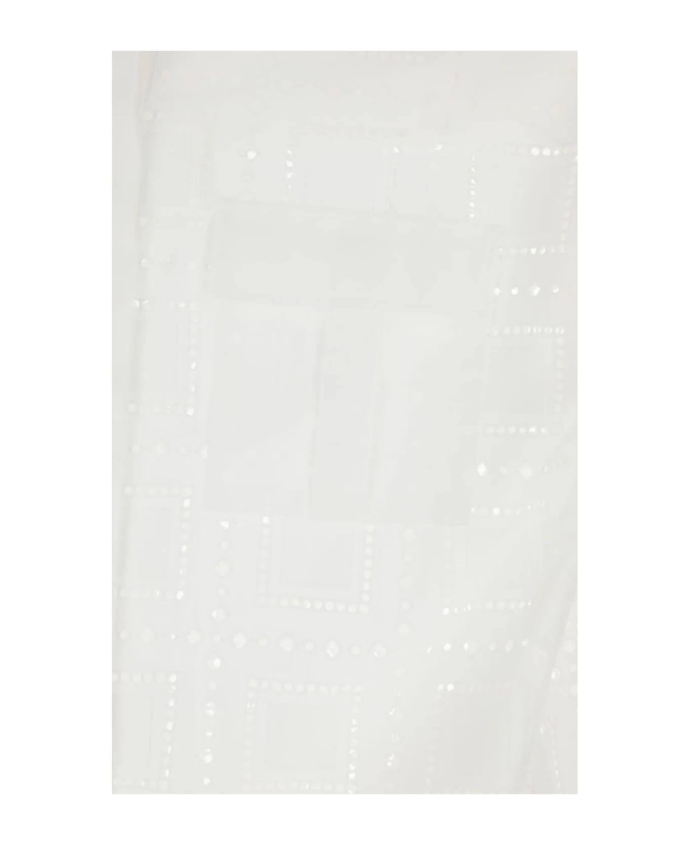 MSGM White Broderie Anglaise Shirt Dress MSGM - WHITE