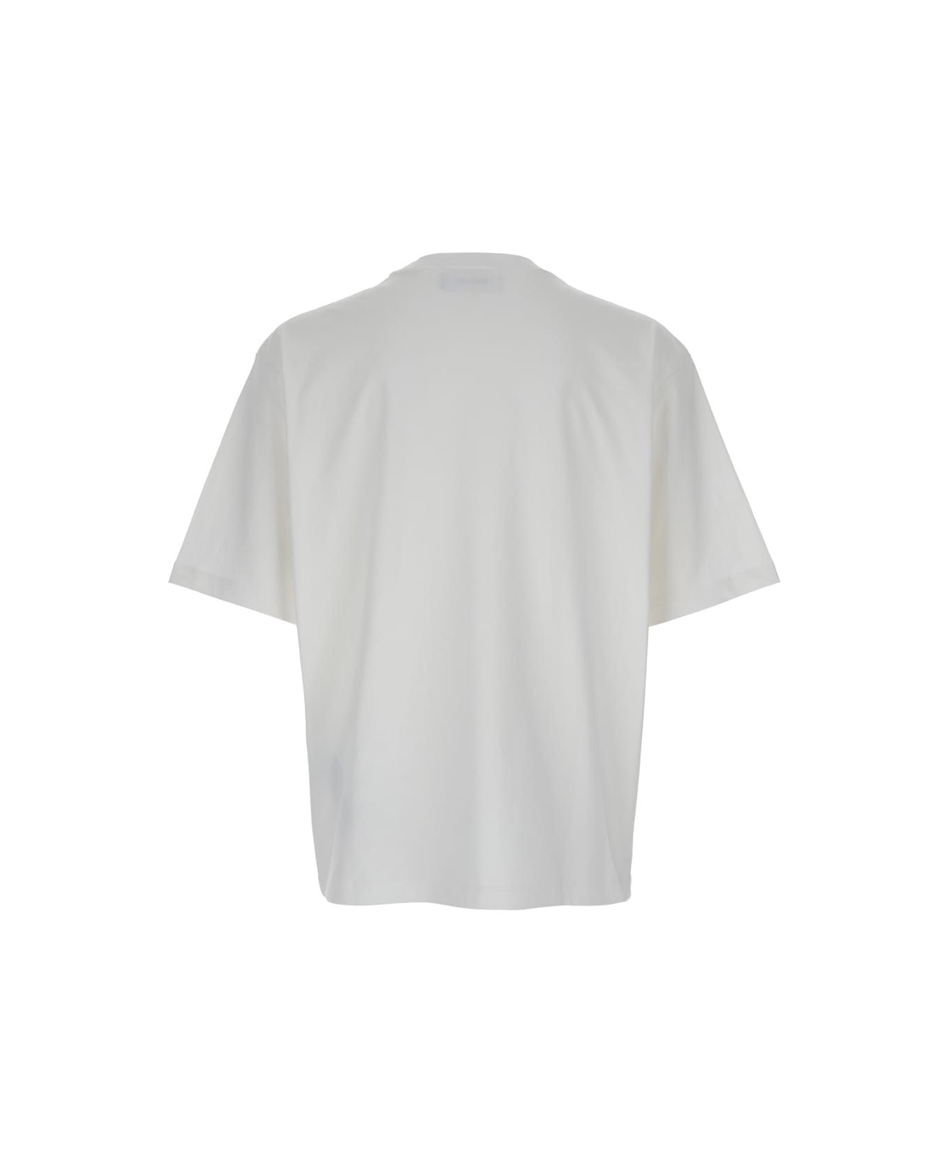 Dsquared2 White T Shirt With Round Neck And Embroidered Logo On The Front In Cotton Woman - White
