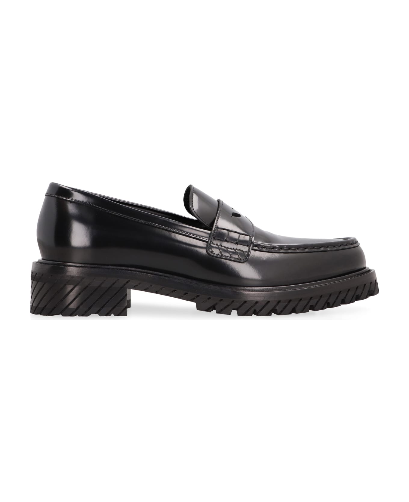 Off-White Combat Leather Loafers - black