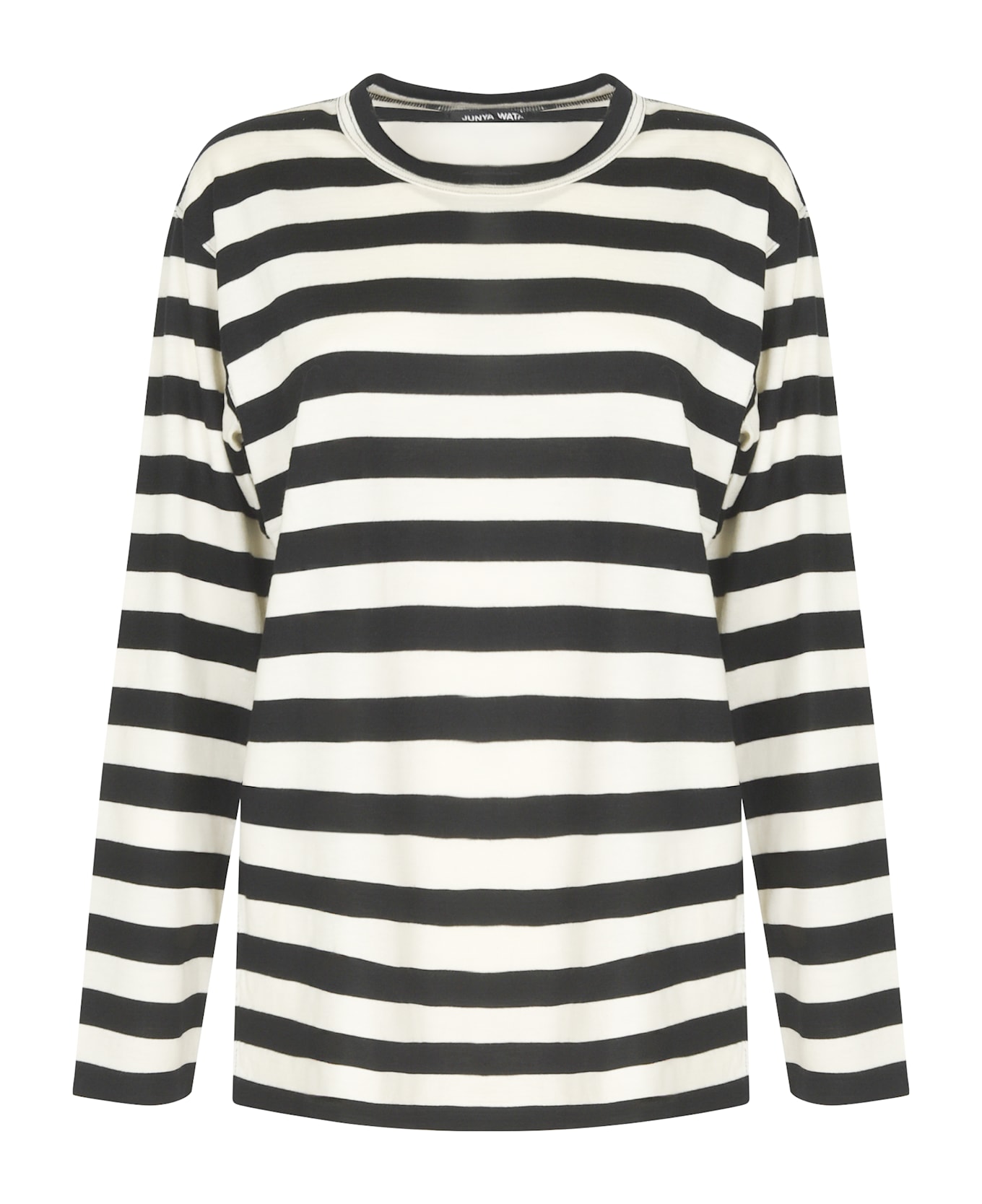Junya Watanabe Stripe Long-sleeved T-shirt - Black