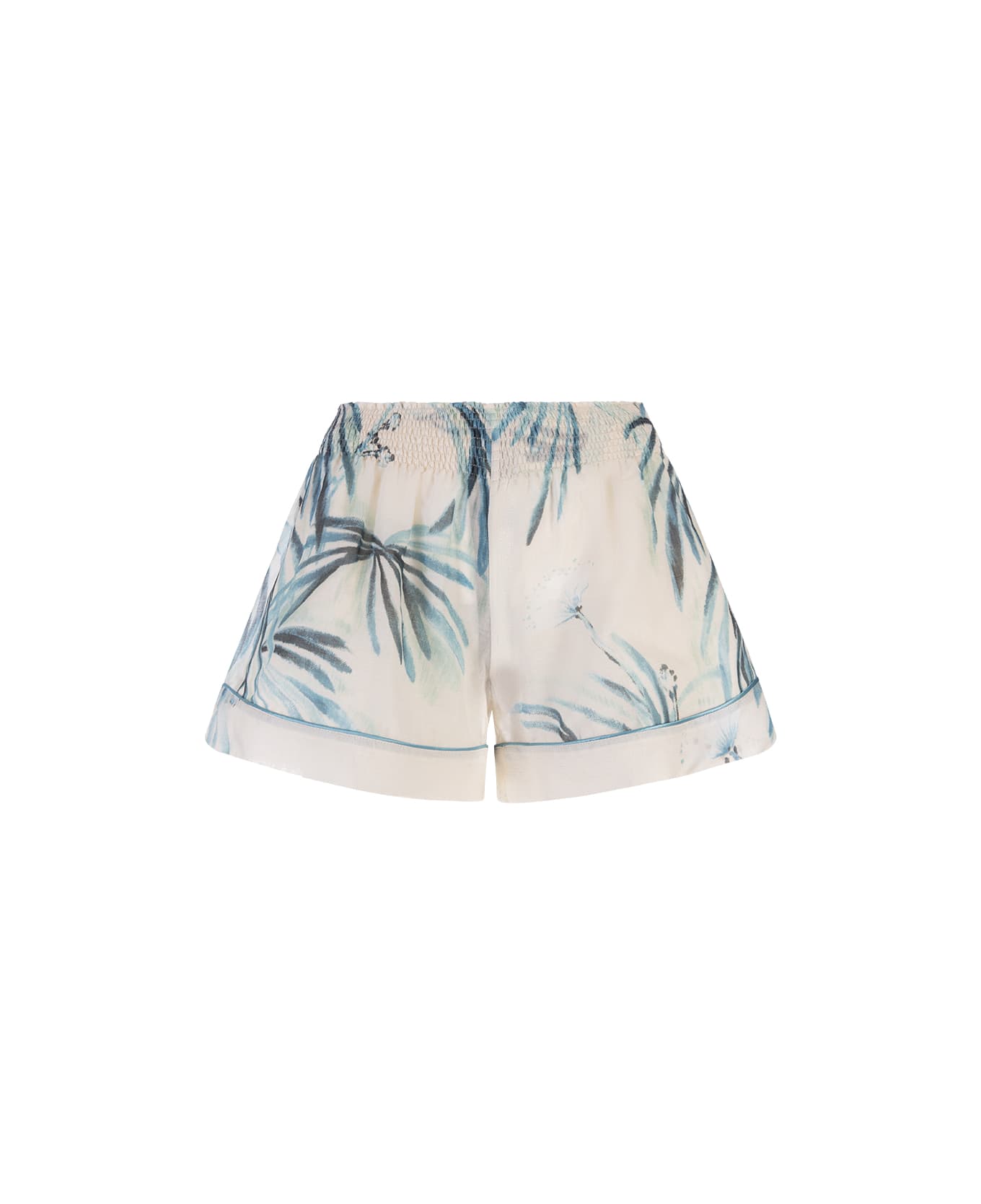 For Restless Sleepers Blue Toante Shorts - Bianco