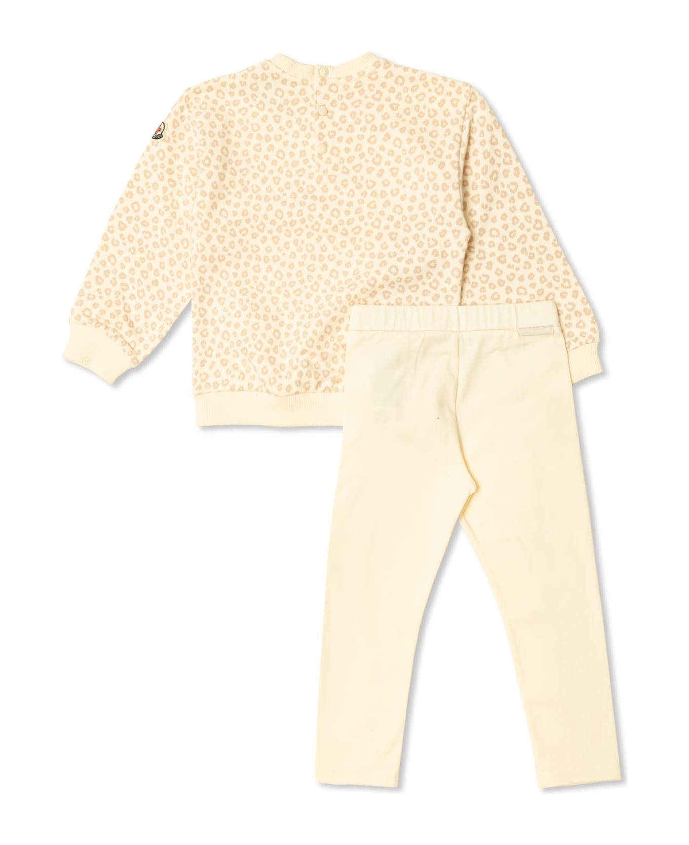 Moncler Enfant Set: Sweatshirt And Leggings - Beige