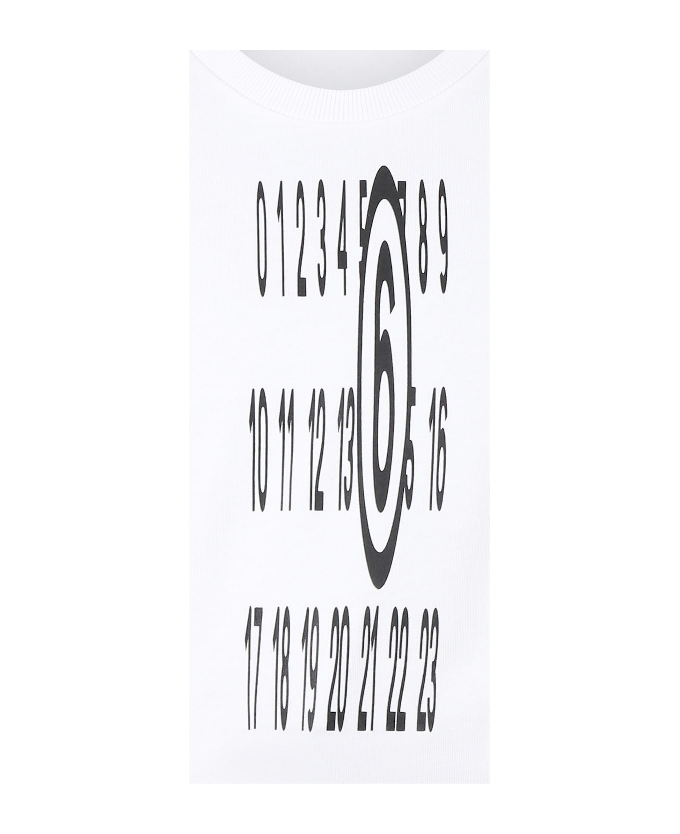 MM6 Maison Margiela White Sweatshirt For Kids With Logo - White