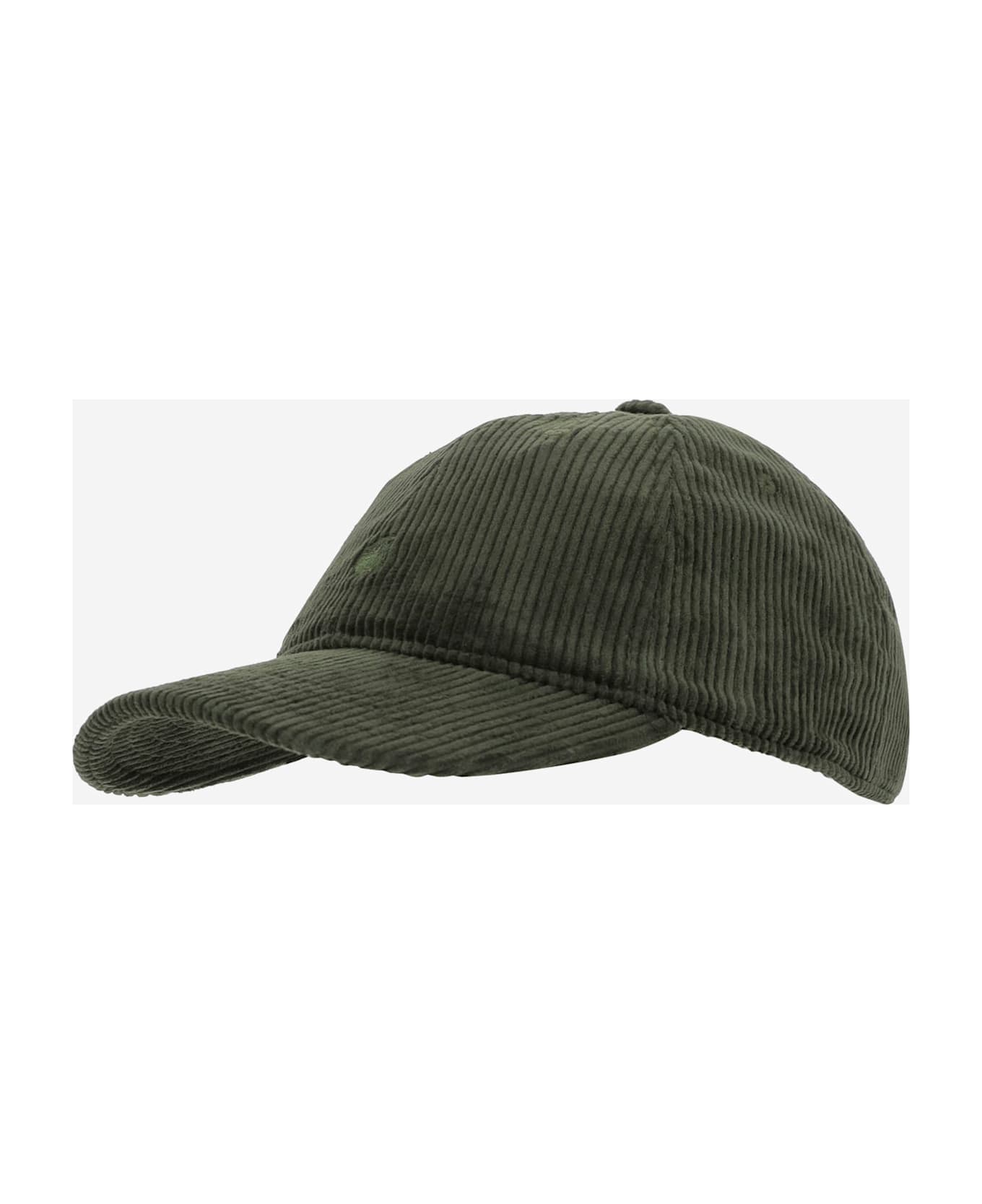 Carhartt Cotton Velvet Baseball Cap With Logo - Green