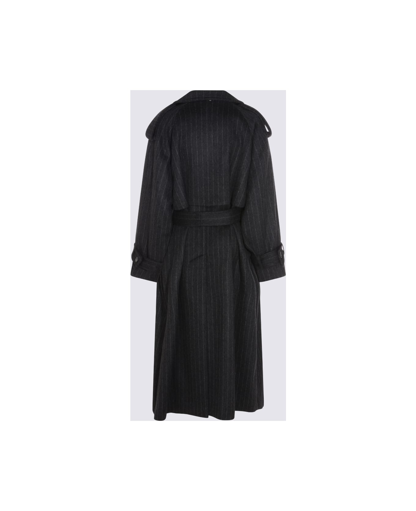 SportMax Black Wool Arold1234 Coat - GRIGIO ANTRACITE