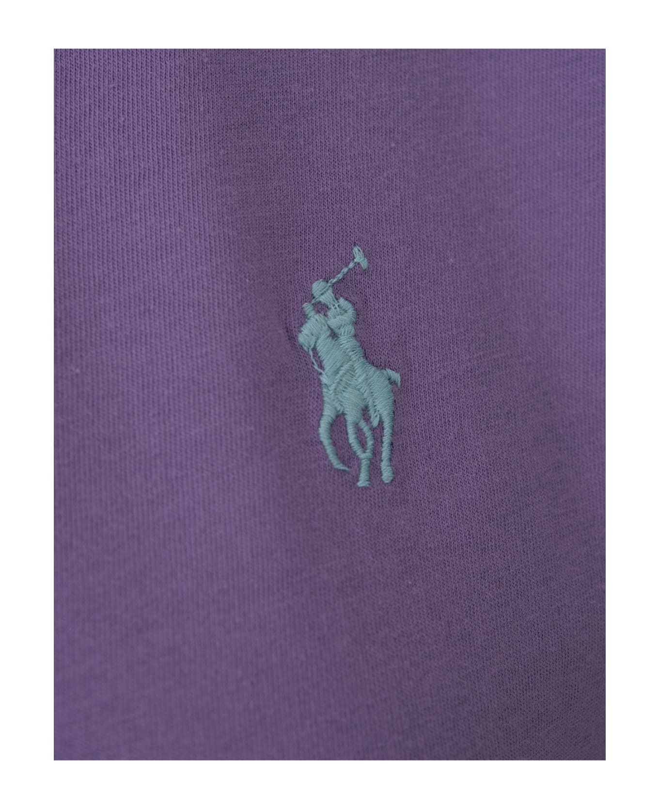Ralph Lauren Purple T-shirt With Contrasting Pony - Wisteria