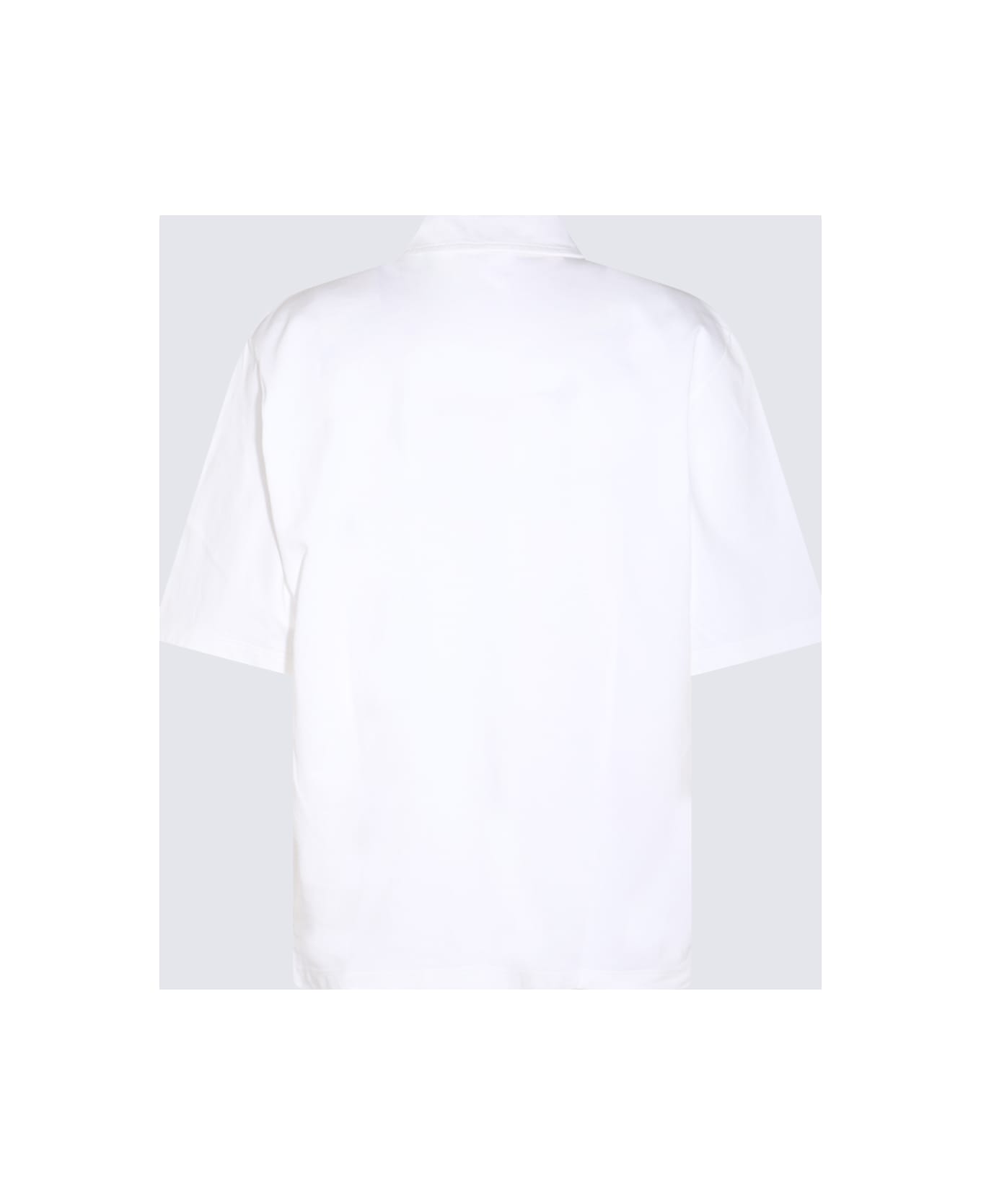 Marni White Cotton Polo Shirt - Lily White