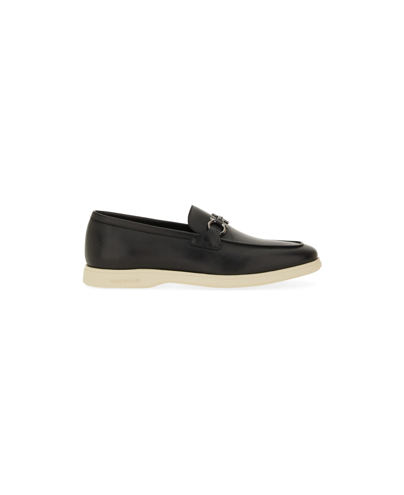 Ferragamo Moccasin "gancini" - BLACK