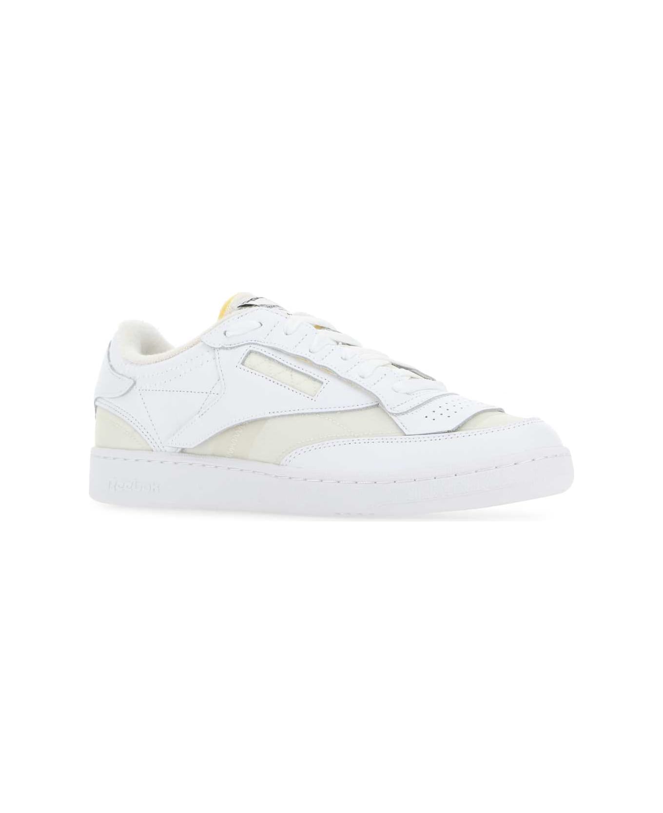 Reebok White Leather And Fabric Project 0 Cc Memory Of V2 Sneakers - T1003 スニーカー
