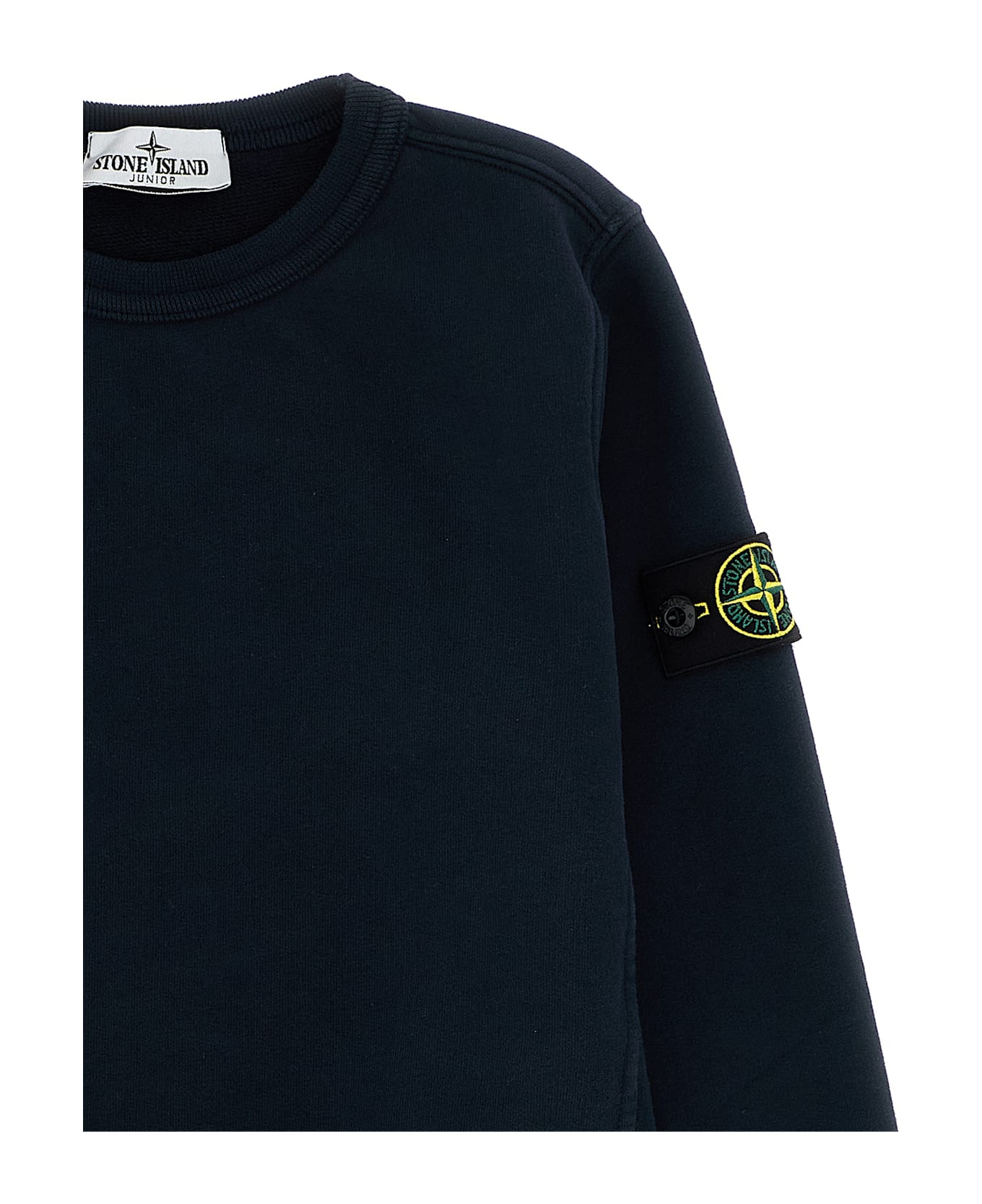 Stone Island Junior Logo Badge Sweatshirt - Blue