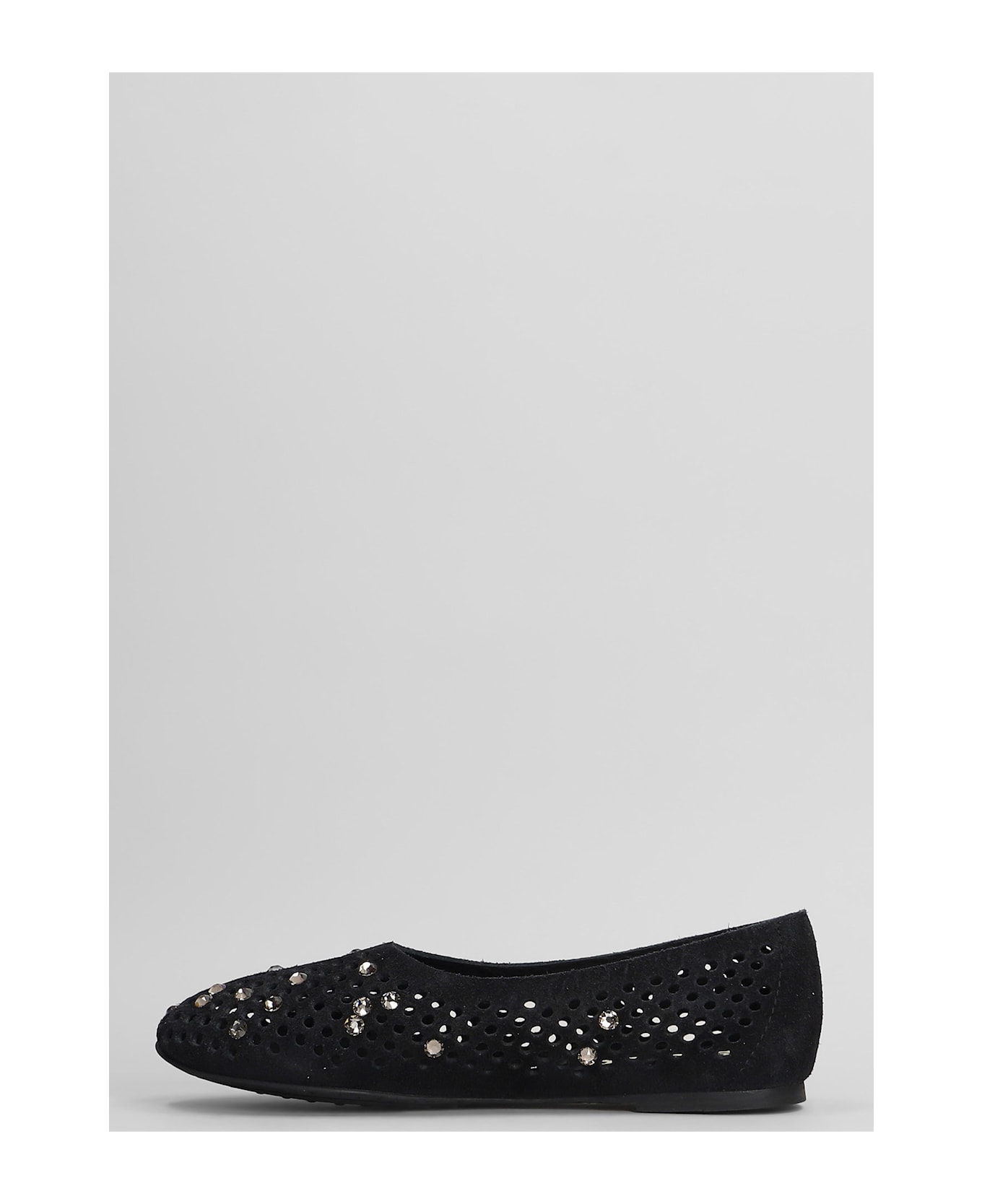 Pedro Garcia Ariane Ballet Flats In Black Suede - black