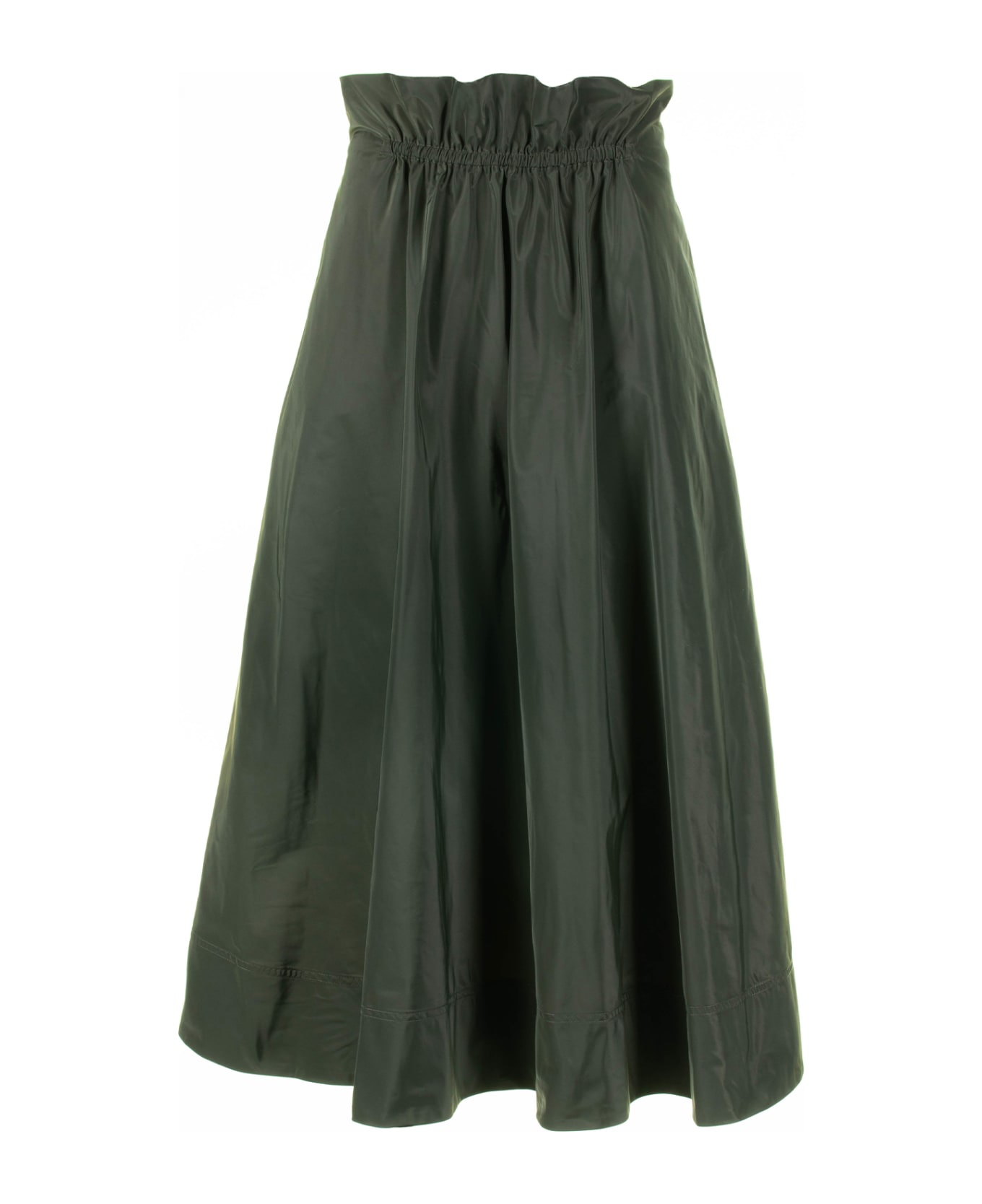 Aspesi Long Green Gathered Skirt - MILITARE スカート