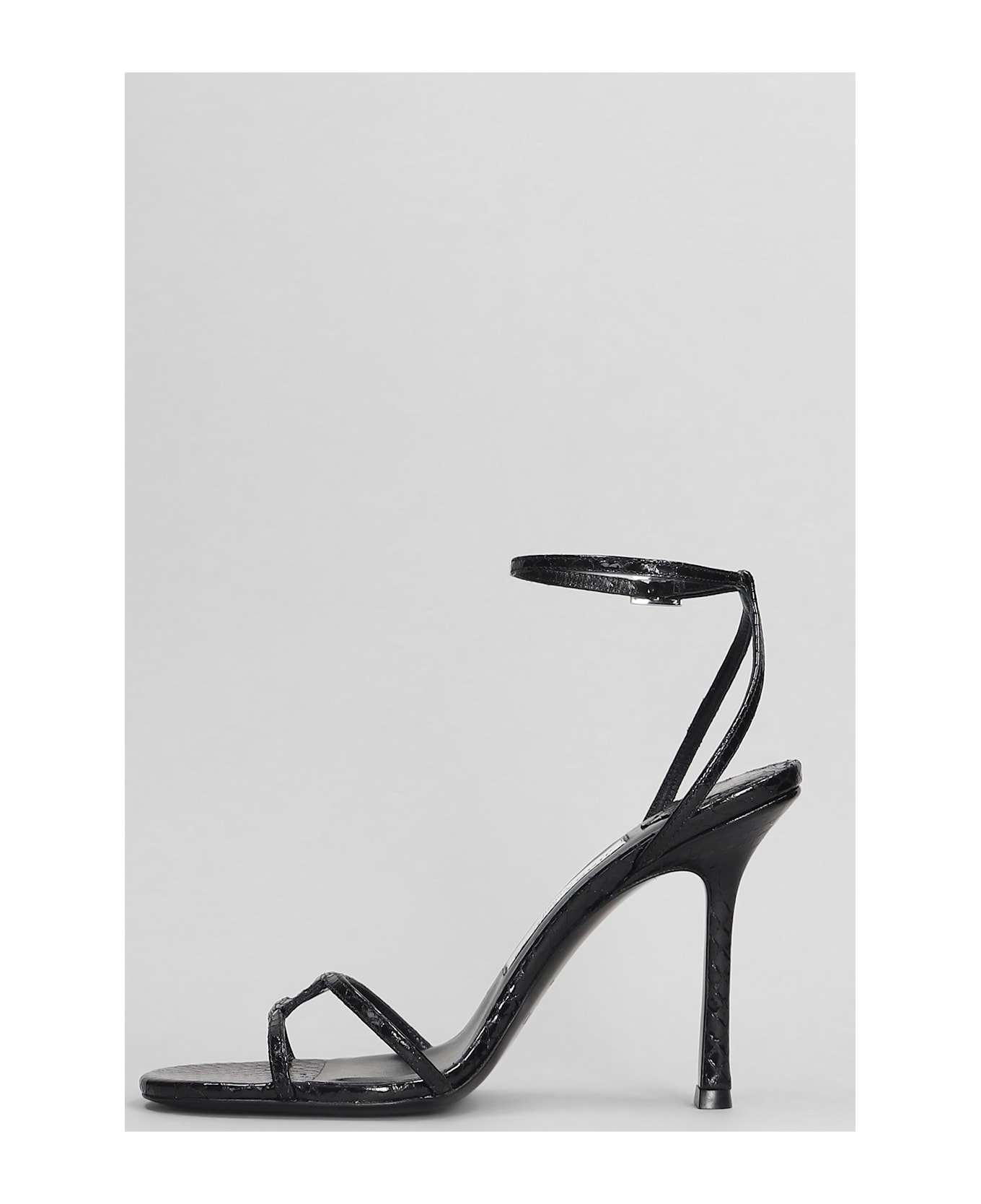 Jimmy Choo 1998 Leo Sandals In Black Leather - black