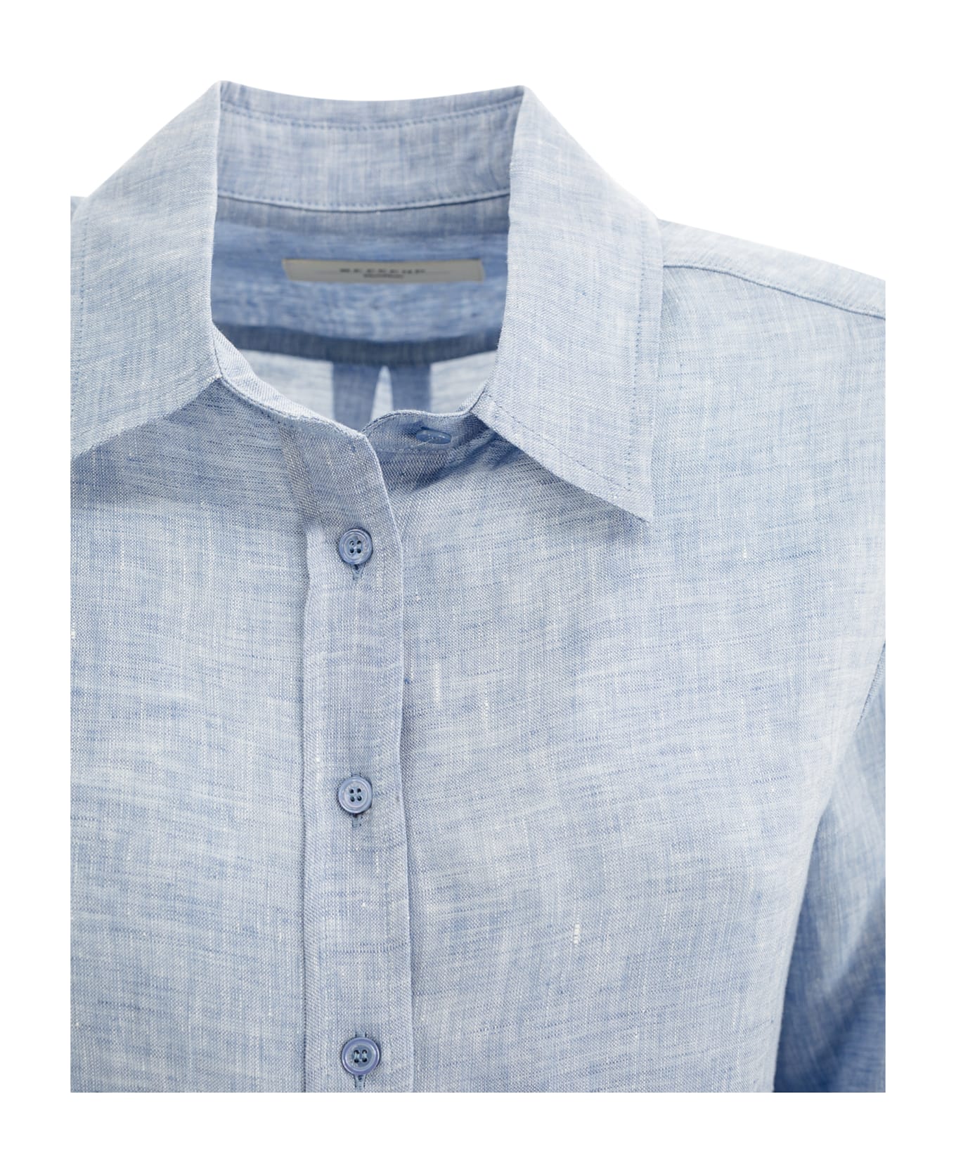 Weekend Max Mara Classic Linen Shirt - Clear Blue