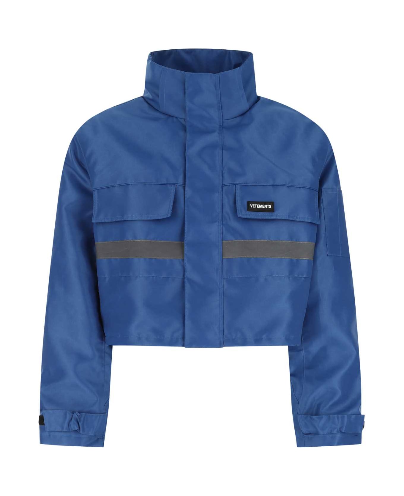 VETEMENTS Blue Polyester Padded Jacket - ROYALBLUE ジャケット