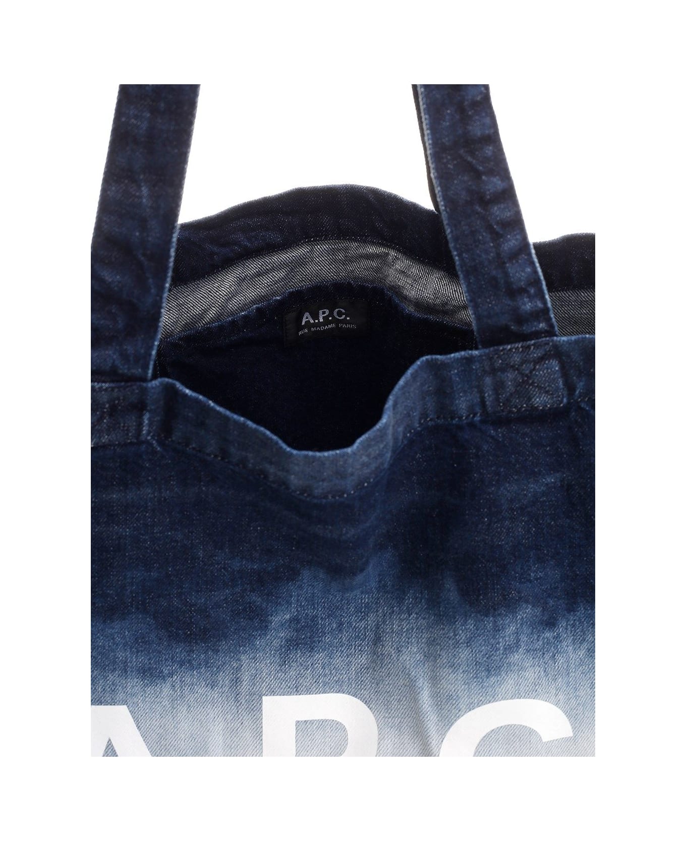 A.P.C. Denim Shopping Bag - White