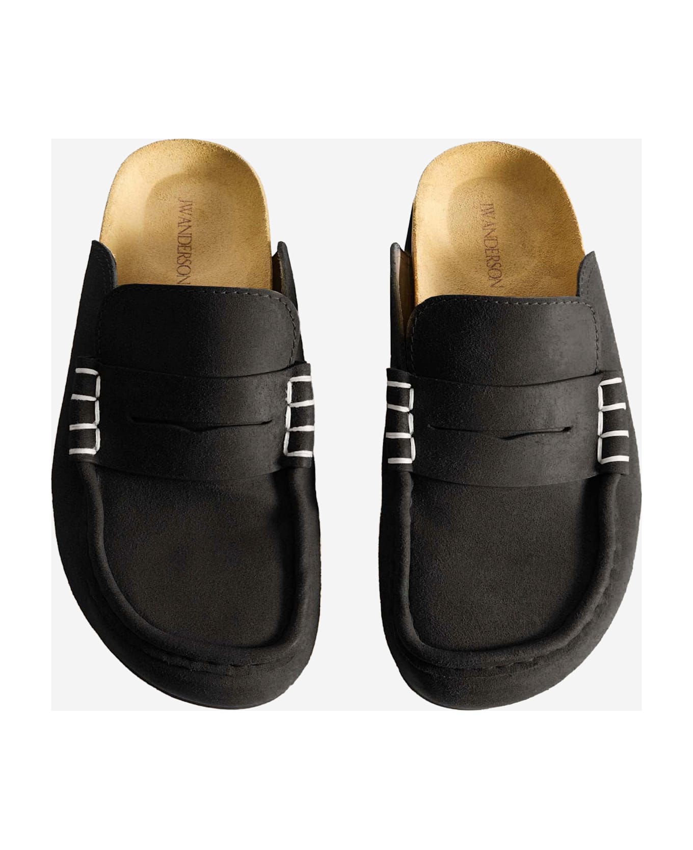 J.W. Anderson Suede Mule Loafers - Black