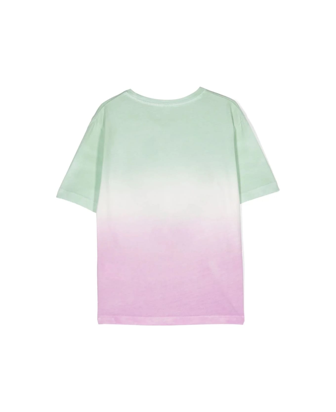 Stella McCartney Kids Medallion Logo Ombré T-shirt In Pastel Multicolour - Multicolour