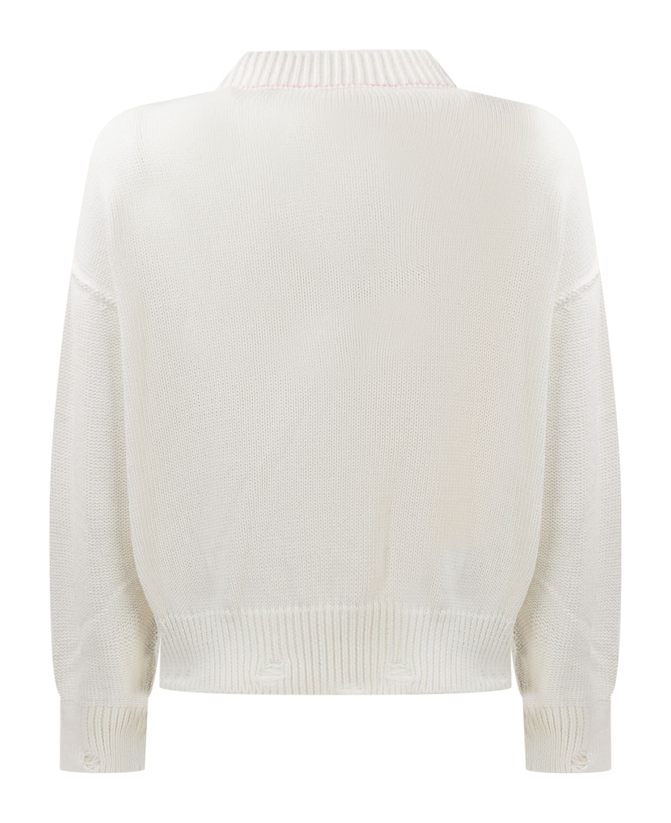Palm Angels Bear Angel Sweater - OFF WHITE BROWN ニットウェア＆スウェットシャツ