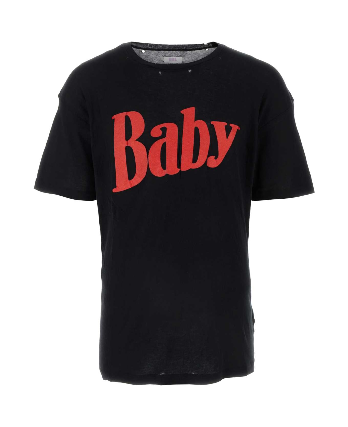 ERL Black Cotton T-shirt - FADEDBLACK Tシャツ