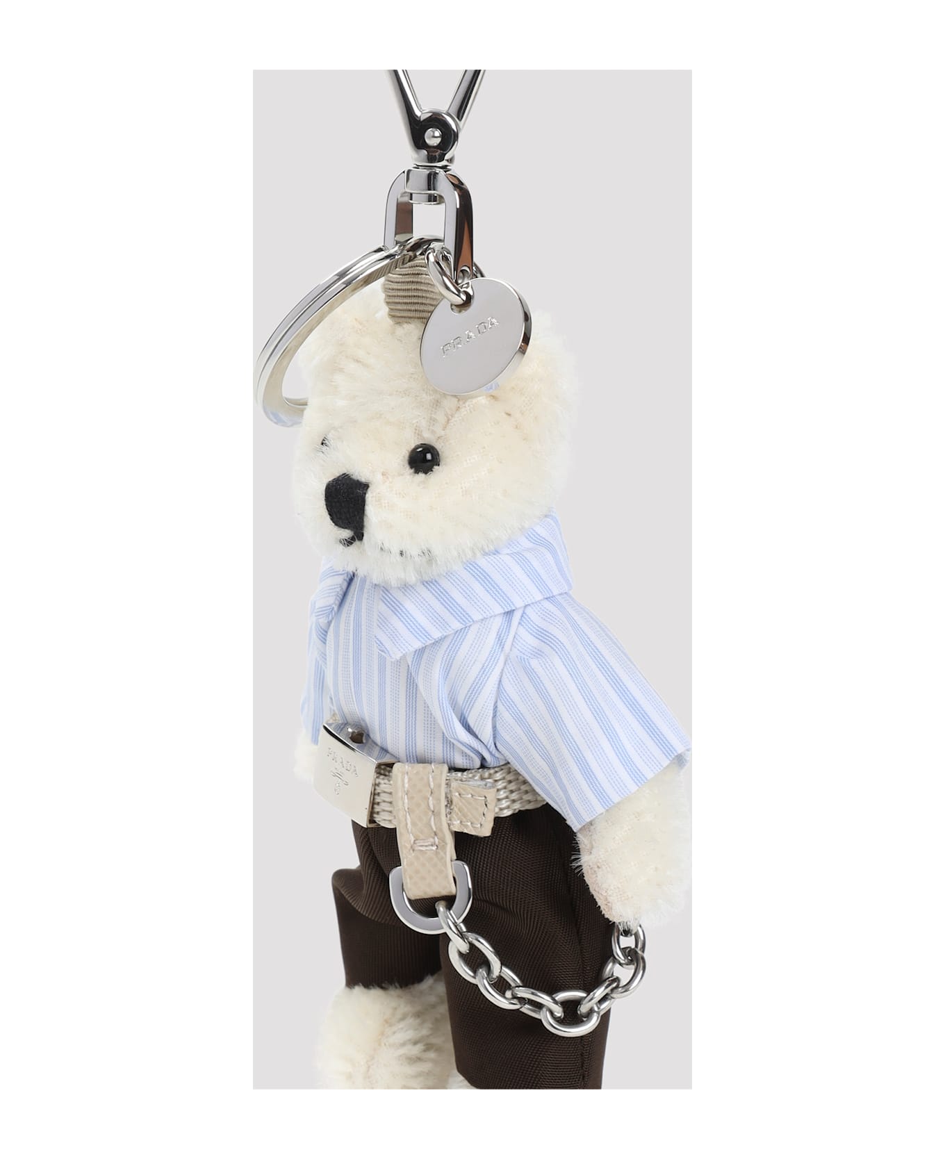 Prada Trick Orsetto Key Ring - Bianco
