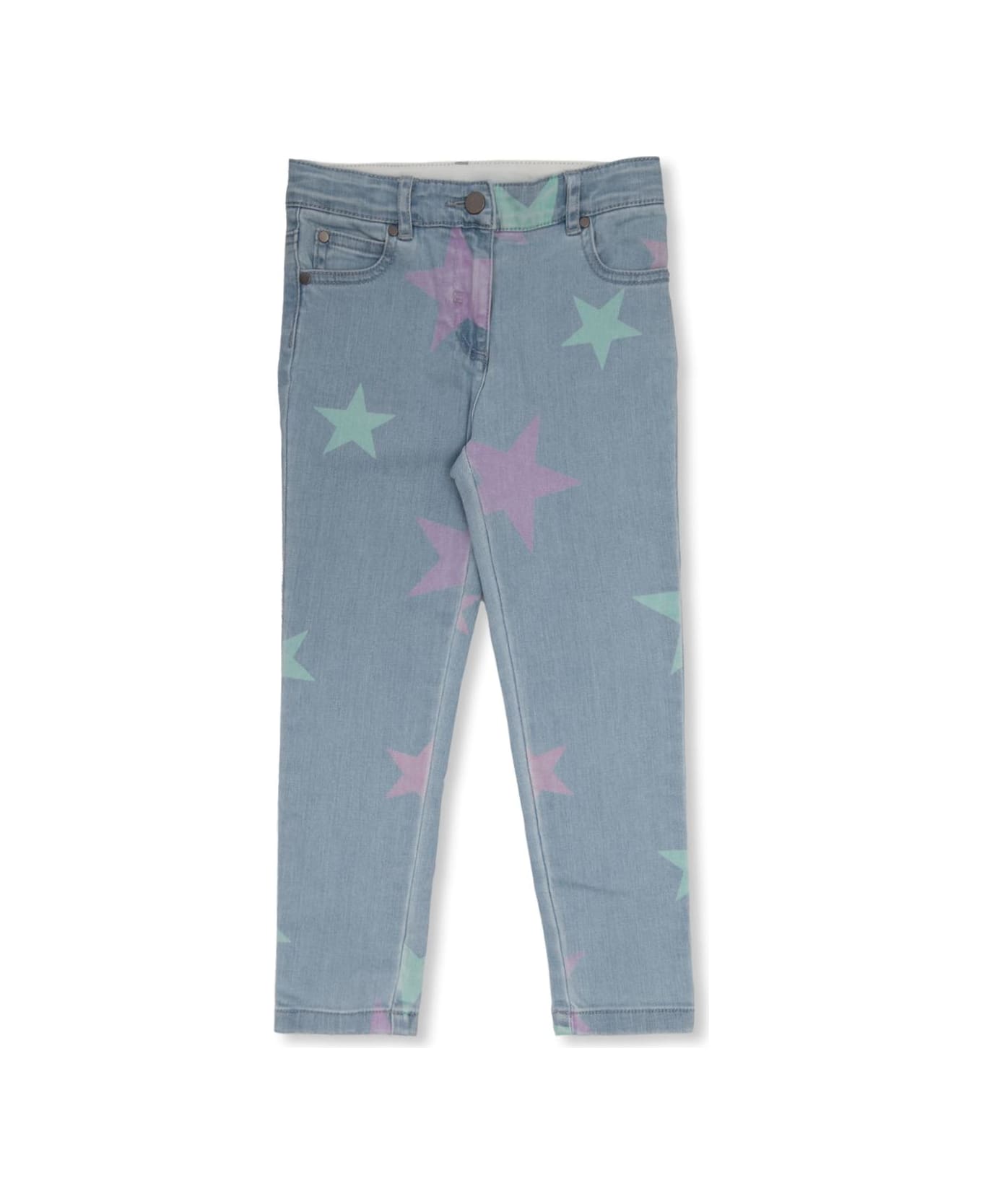 Stella McCartney Kids Jeans With Star Motif - BLUE ボトムス