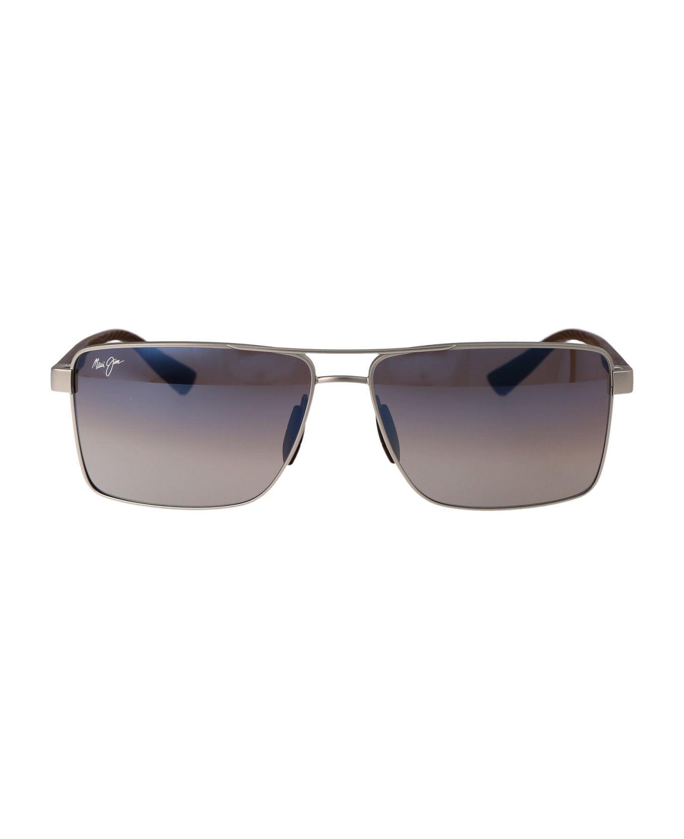 Maui Jim Piha Sunglasses - 17 BLUE/SILVER PIHA SHINY GUNMETAL W/ BLACK
