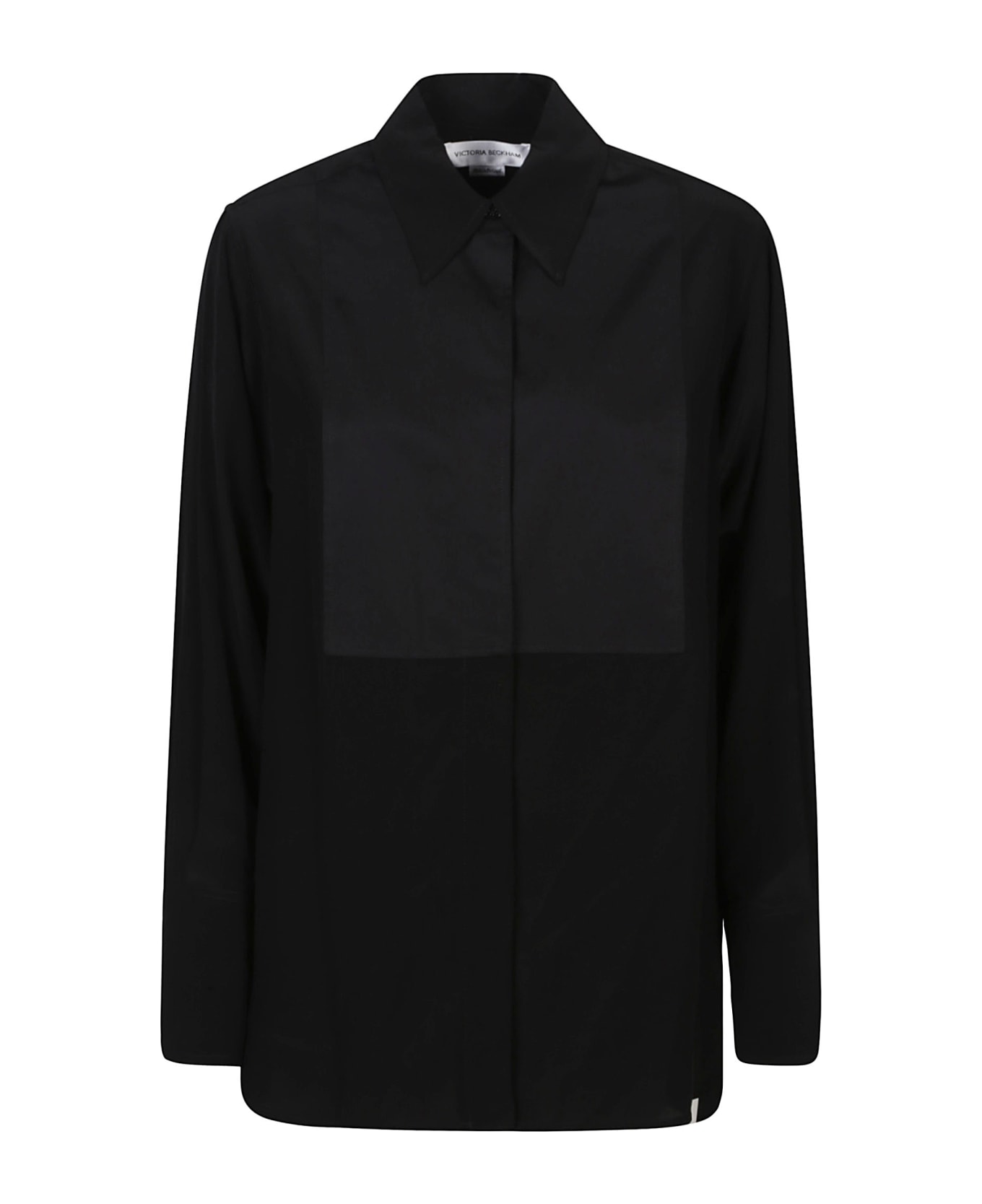 Victoria Beckham Contrast Bib Shirt - Black シャツ