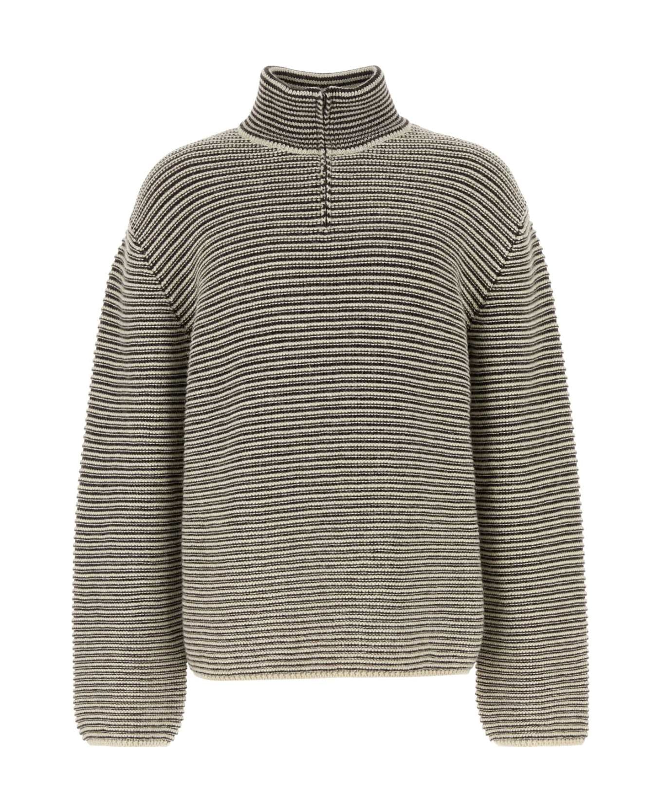The Row Embroidered Alpaca Cartney Sweater - DARKBROWNECRU