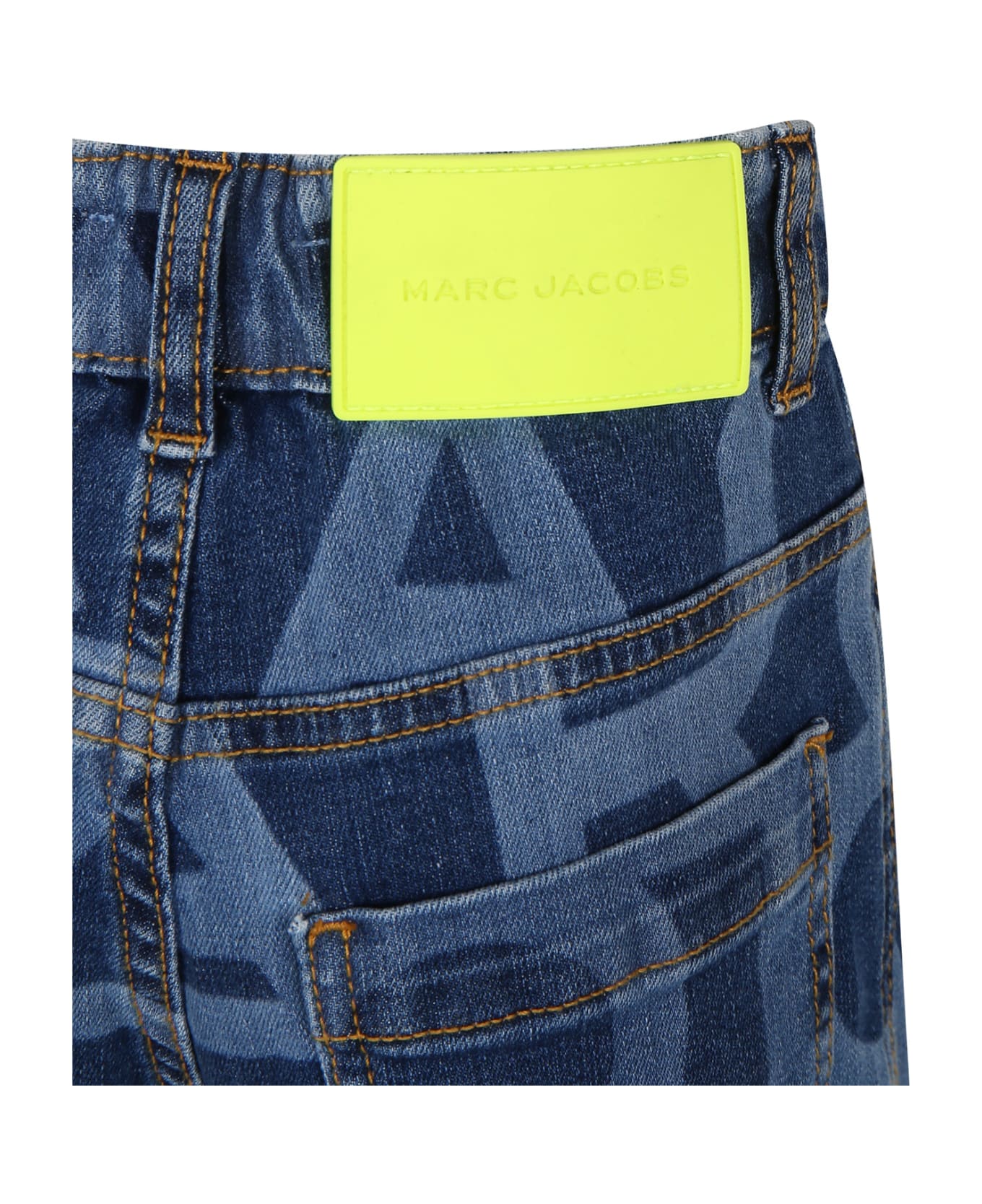 Marc Jacobs Blue Jeans For Boy With Logo - Denim ボトムス