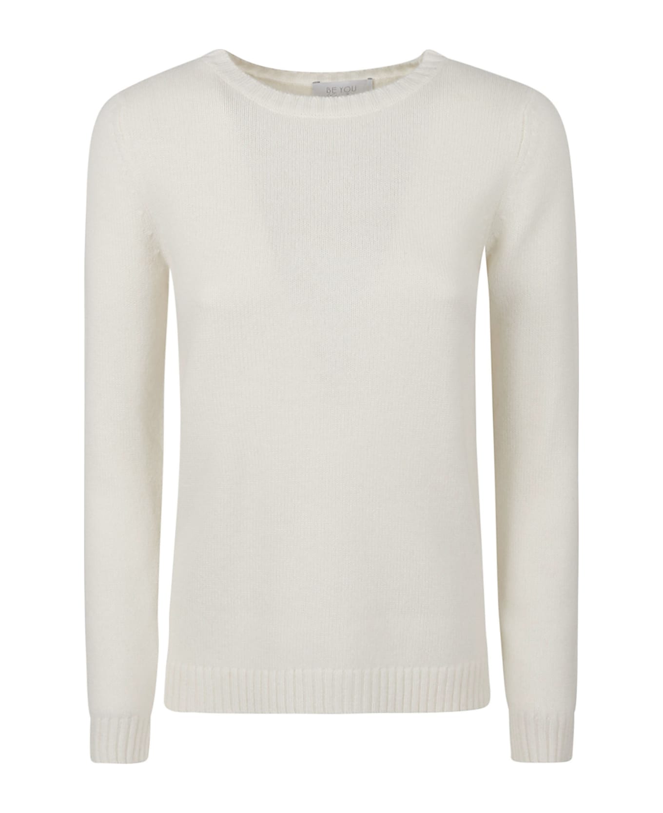 Be You Round Neck Sweater - White