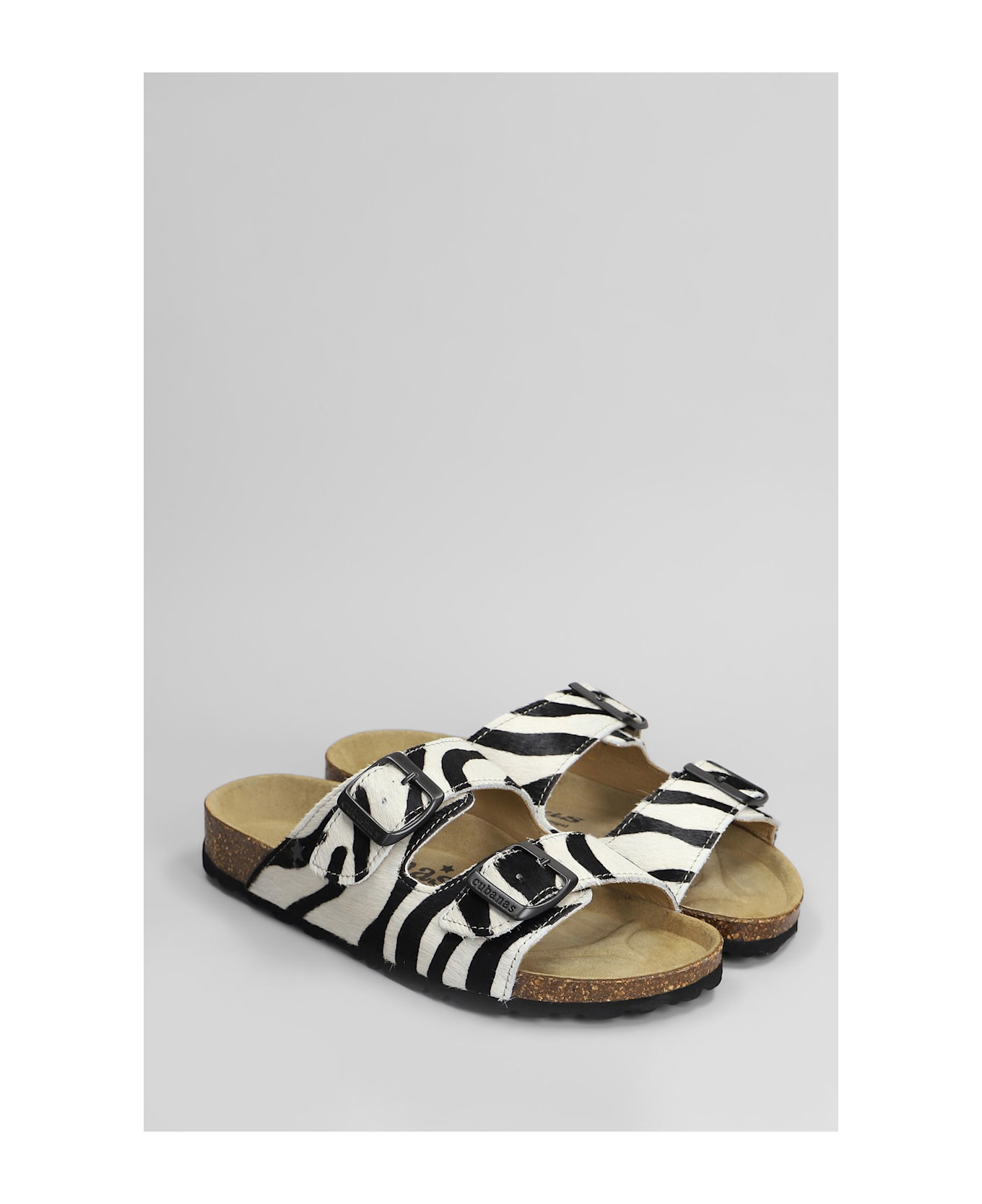 Cubanas Amalia Flats In White Pony Skin - white