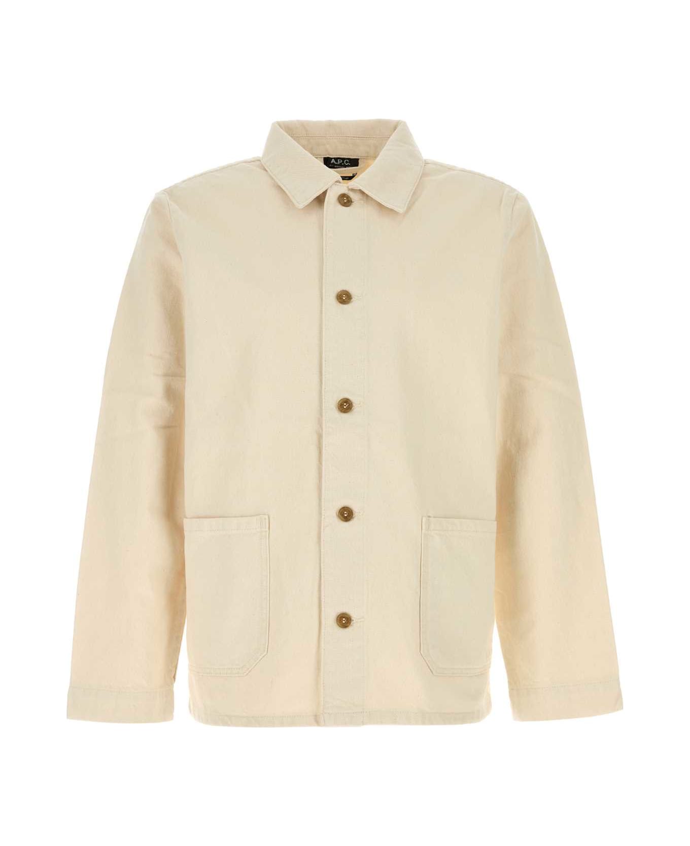 A.P.C. Sand Denim Kerlouan Jacket - ECRU