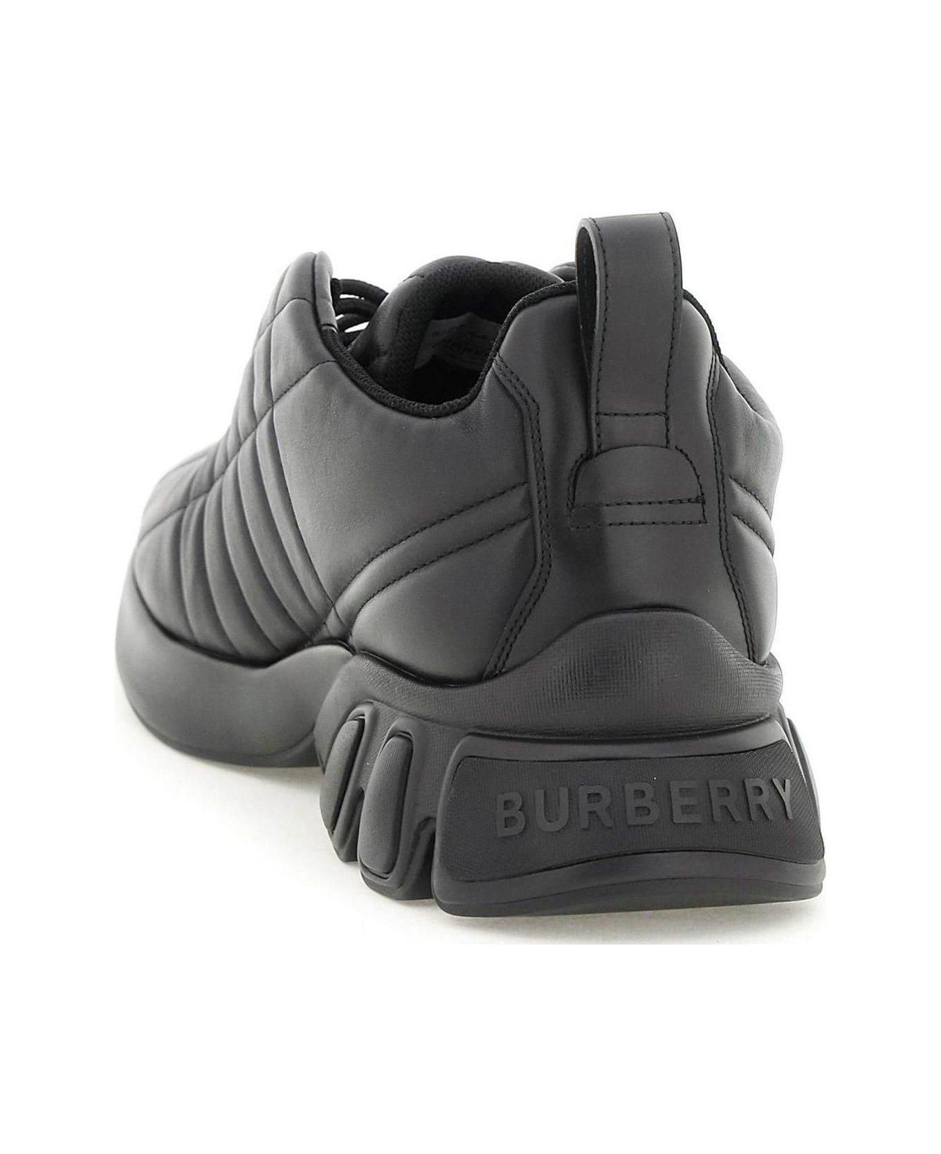 Burberry Axburton Padded-detail Low-top Sneakers - Black