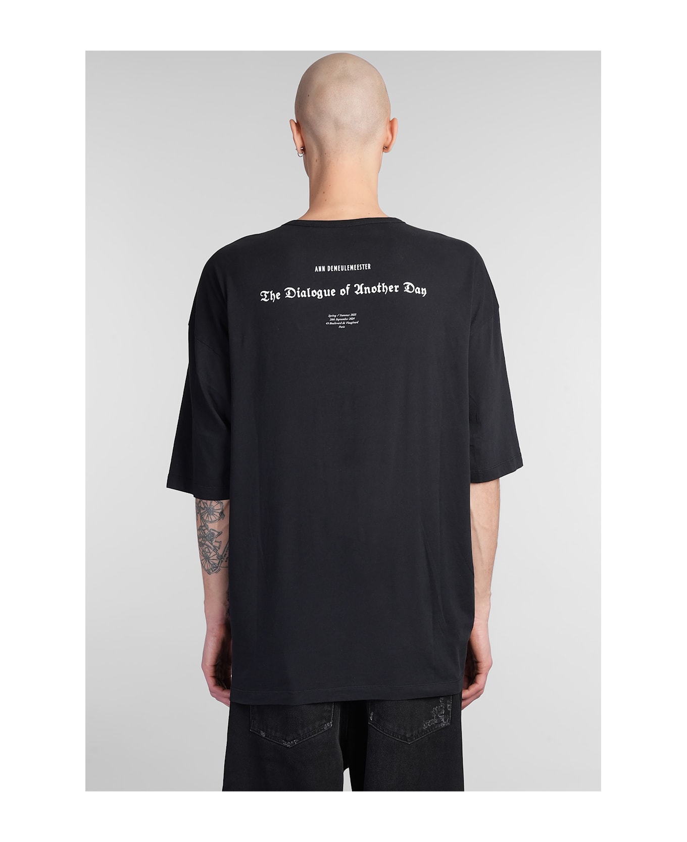Ann Demeulemeester Dieter T-shirt In Black Cotton - black