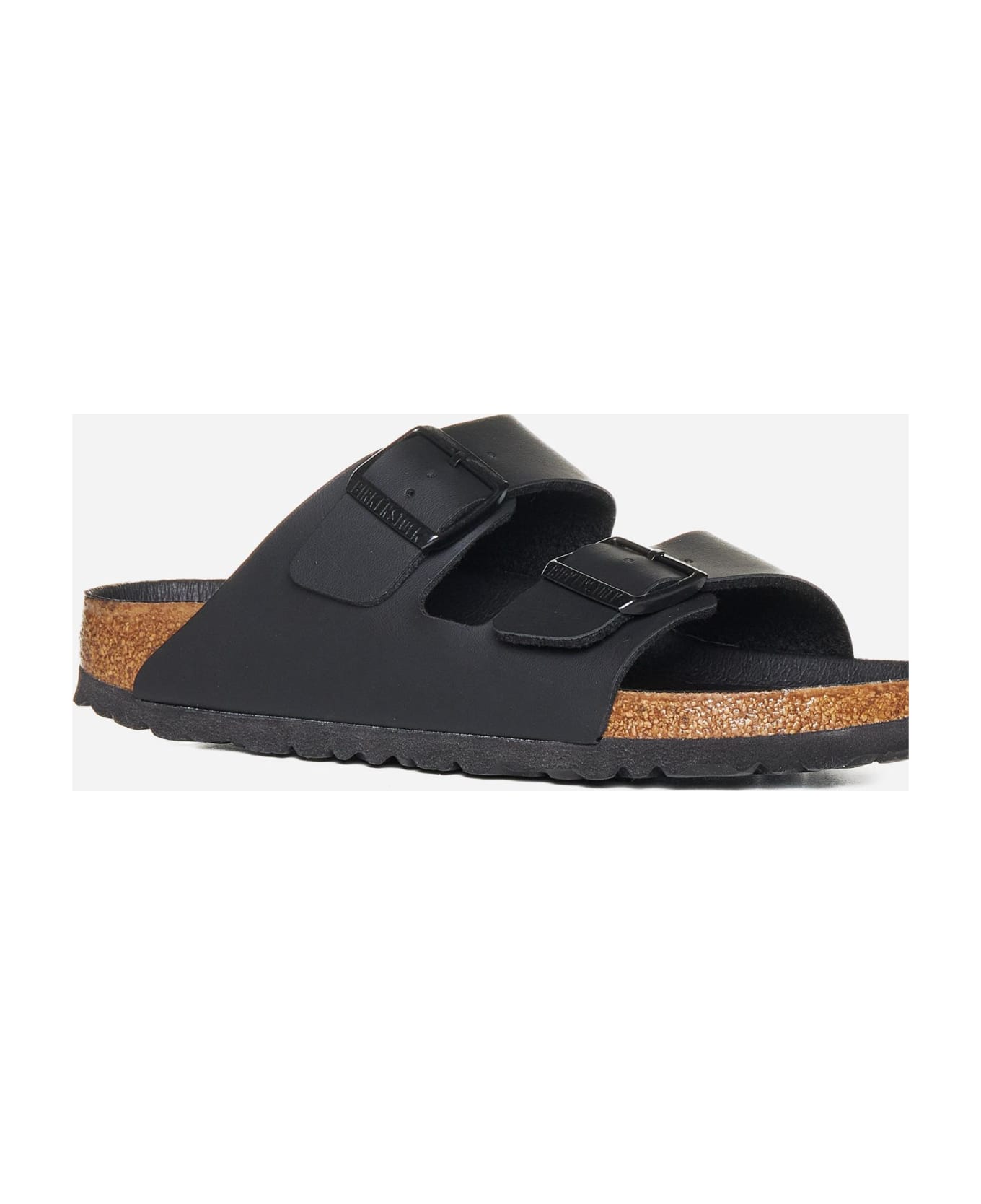 Birkenstock Arizona Leather-effect Sandals - Triples Black