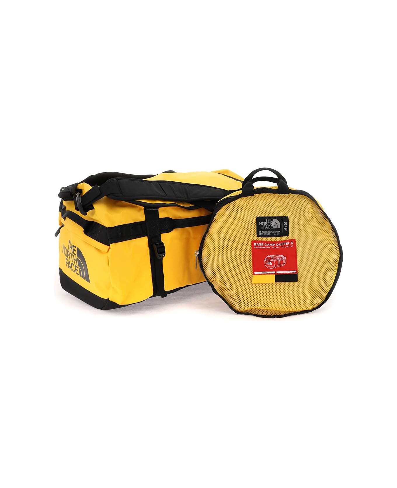 The North Face Small Base Camp Duffel Bag - SUMMIT GOLD TNF BLACK (Yellow)