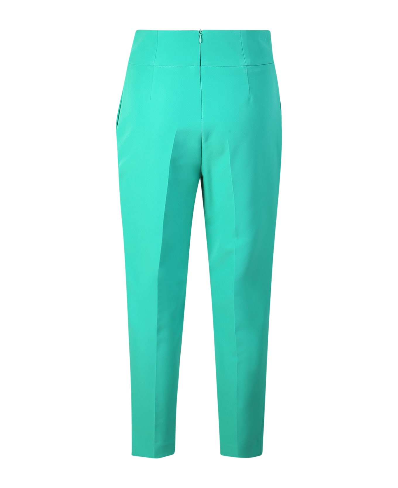 Liu-Jo Cropped Tailored Trousers - Green